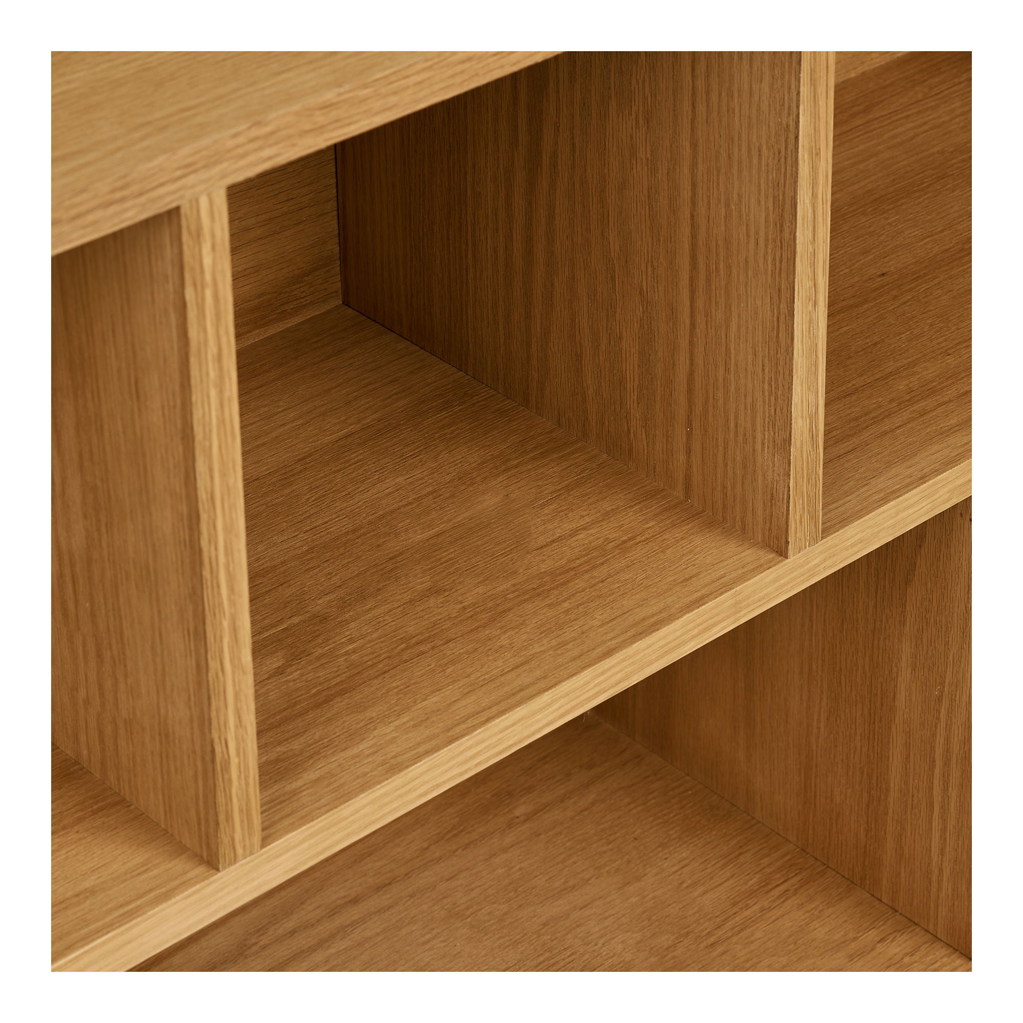 Oshawa -Buchregal - Buchregal, Eiche/Eichenfurnier, Natur 30x112x104.5 cm