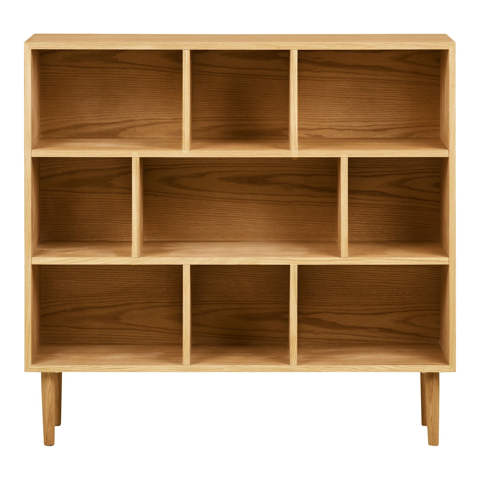 Oshawa -Buchregal - Buchregal, Eiche/Eichenfurnier, Natur 30x112x104.5 cm