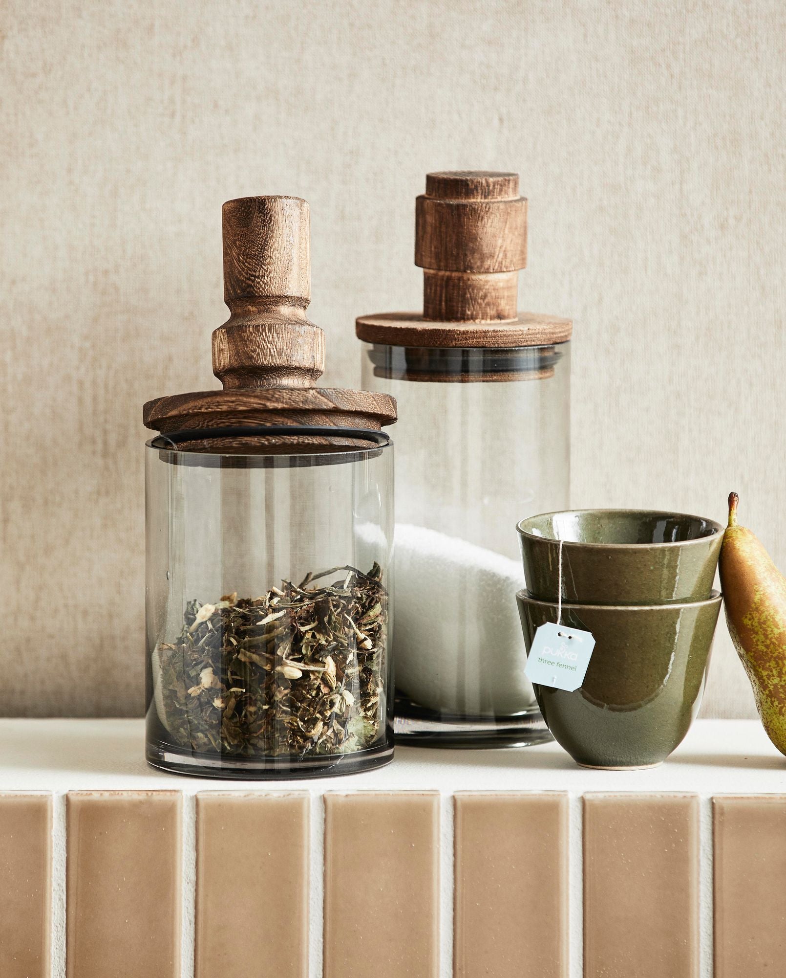 Salbeispeicherglas mit Holzdeckel - 850 ml