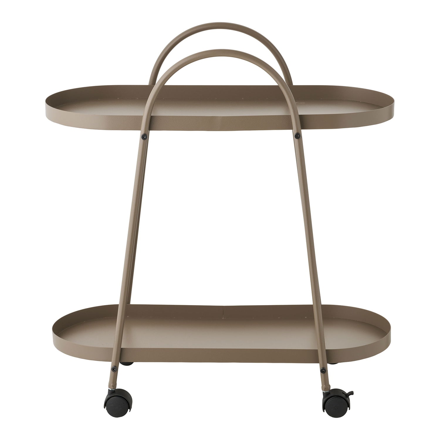 Empoli Bar Trolley - Bar Trolley, 2 Regale, Stahl, Brown 27,5 x 60 x 64 cm