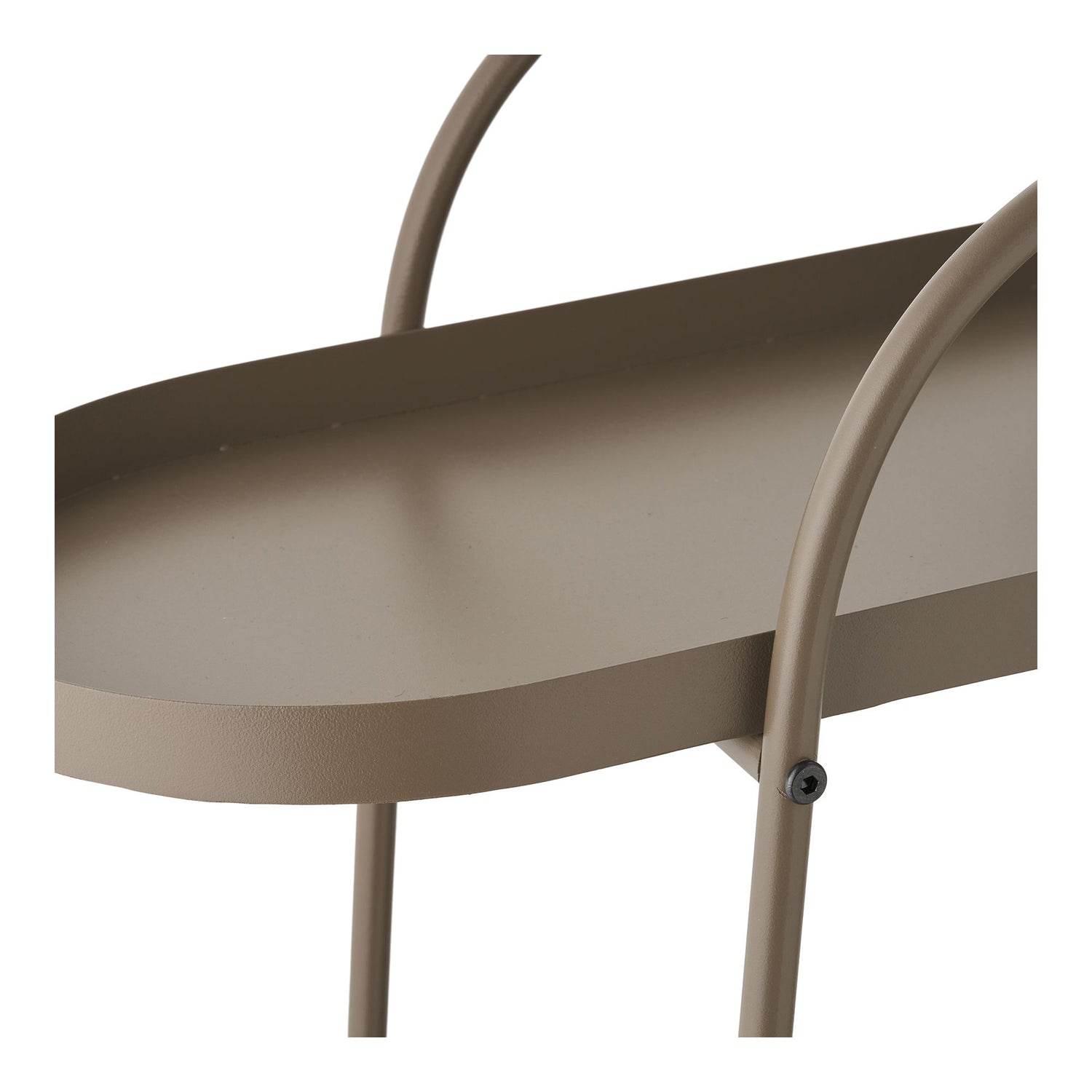 Empoli Bar Trolley - Bar Trolley, 2 Regale, Stahl, Brown 27,5 x 60 x 64 cm