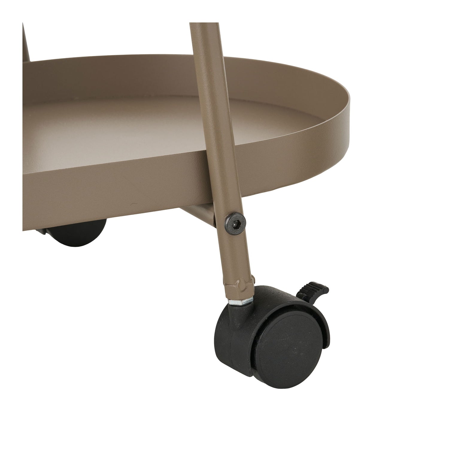 Empoli Bar Trolley - Bar Trolley, 2 Regale, Stahl, Brown 27,5 x 60 x 64 cm