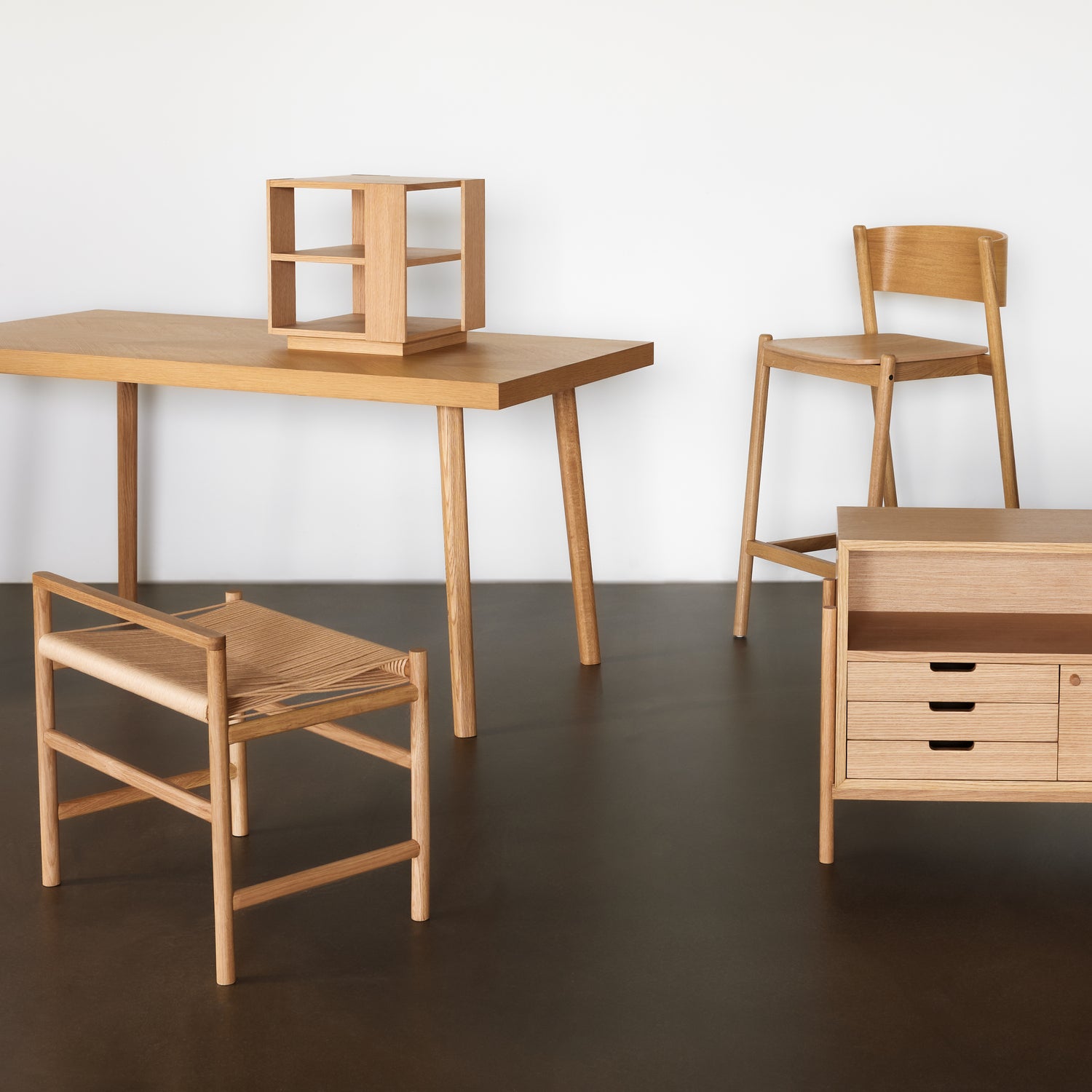 Oblique Barhocker Natur – 50x55xh103cm