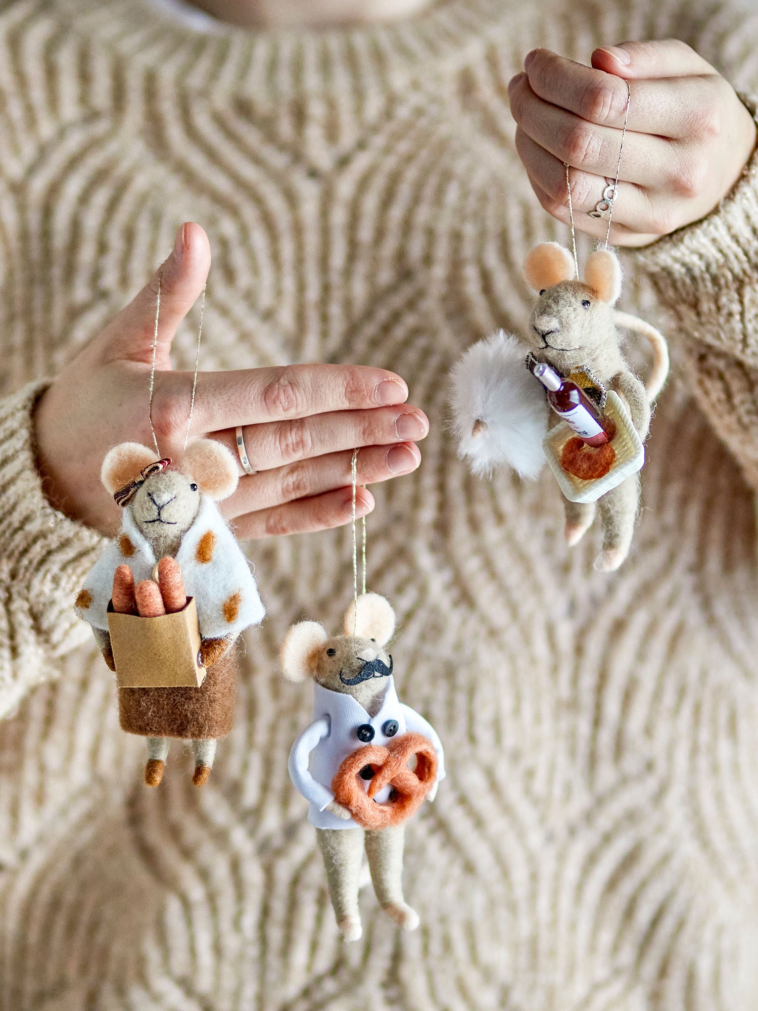 Bloomingville Peo Ornament, Natur, Wolle