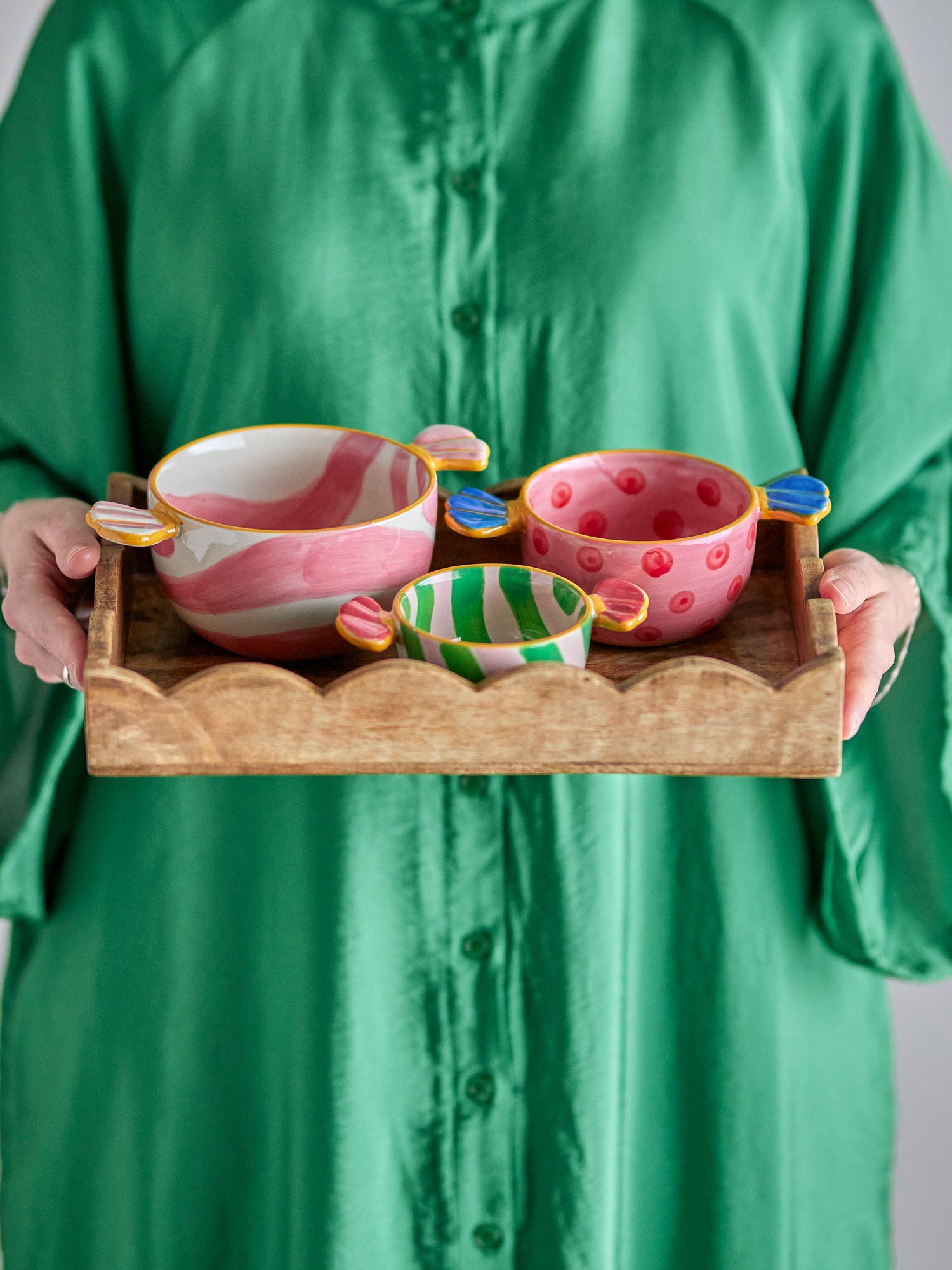Bloomingville Caramella Bowl, Pink, Steinzeug