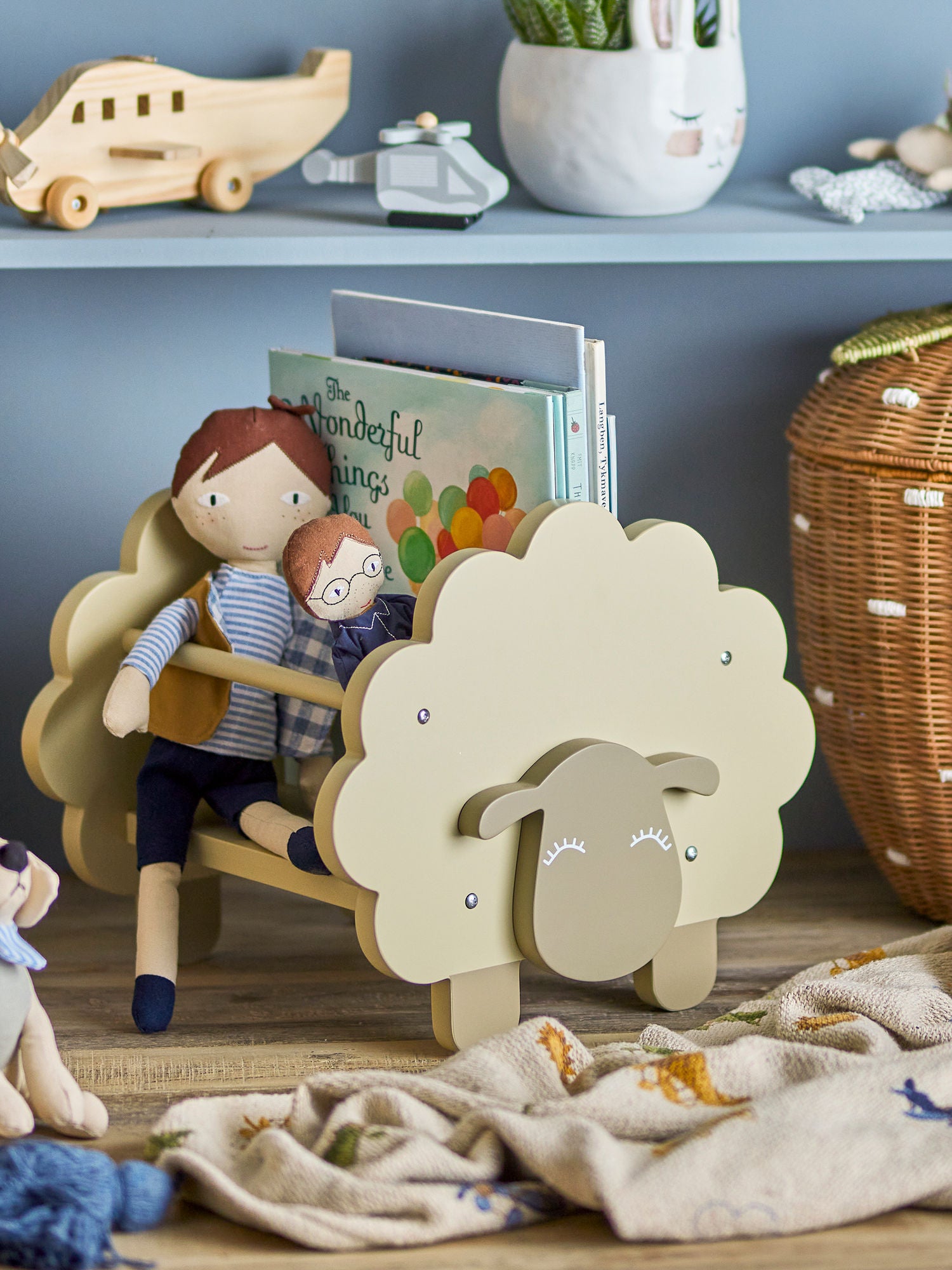 Bloomingville MINI Dolly Bücherregal, Grau, FSC®100 %, MDF