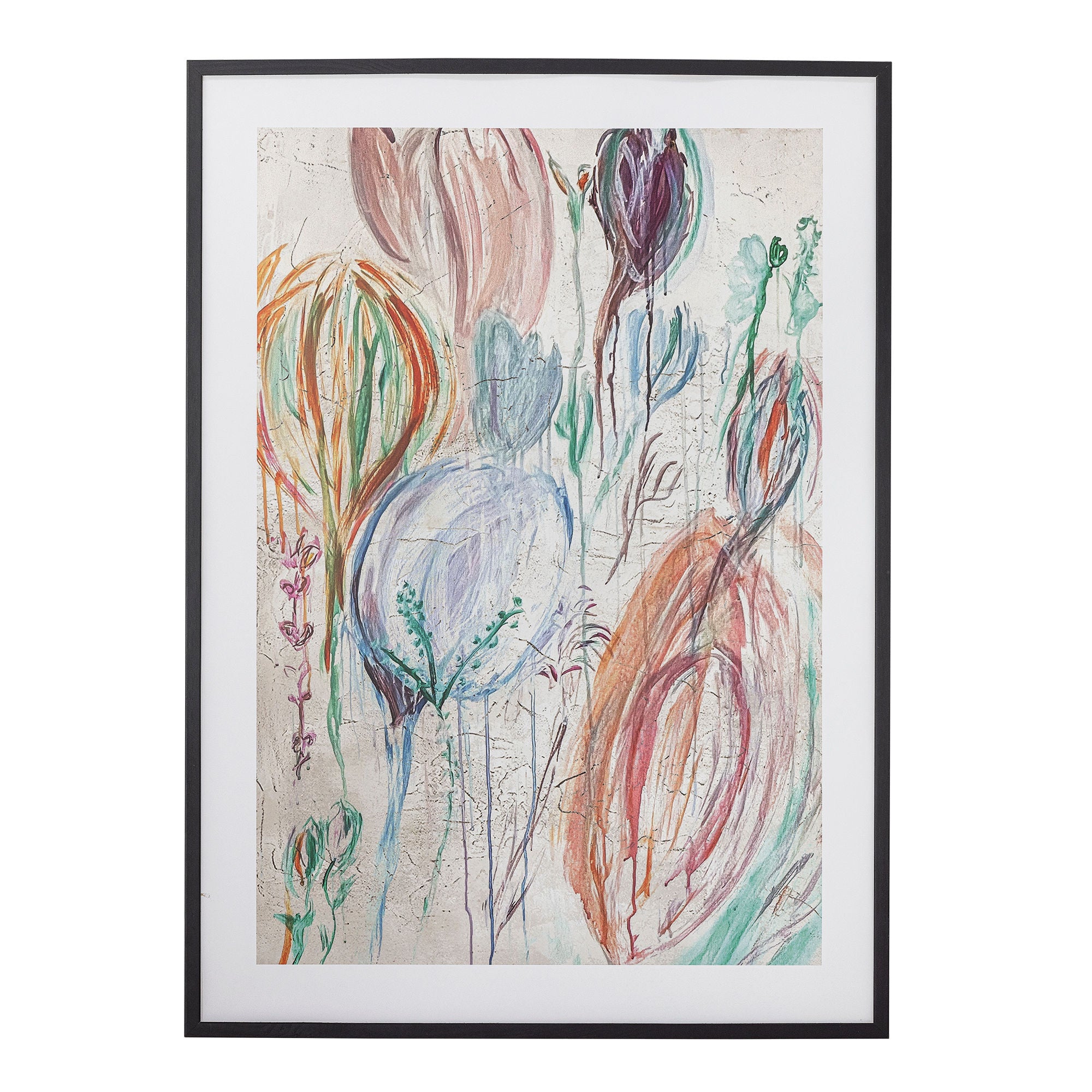 Bloomingville Francine Illustration mit Rahmen, schwarz, Mann