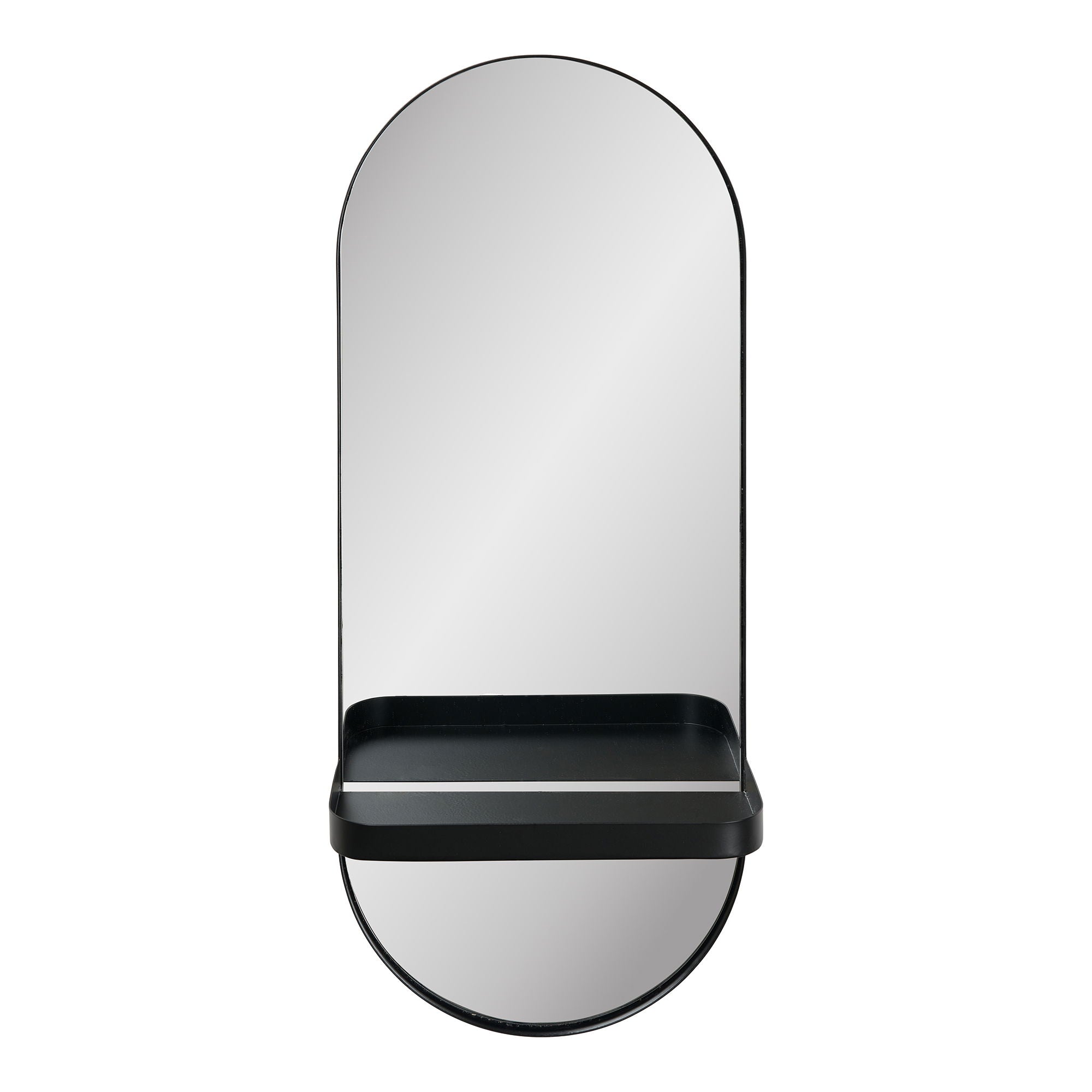 Olbia Mirror - Olbia -Spiegel, Metallregal, Metall, schwarz 25 x 12 x 60 cm