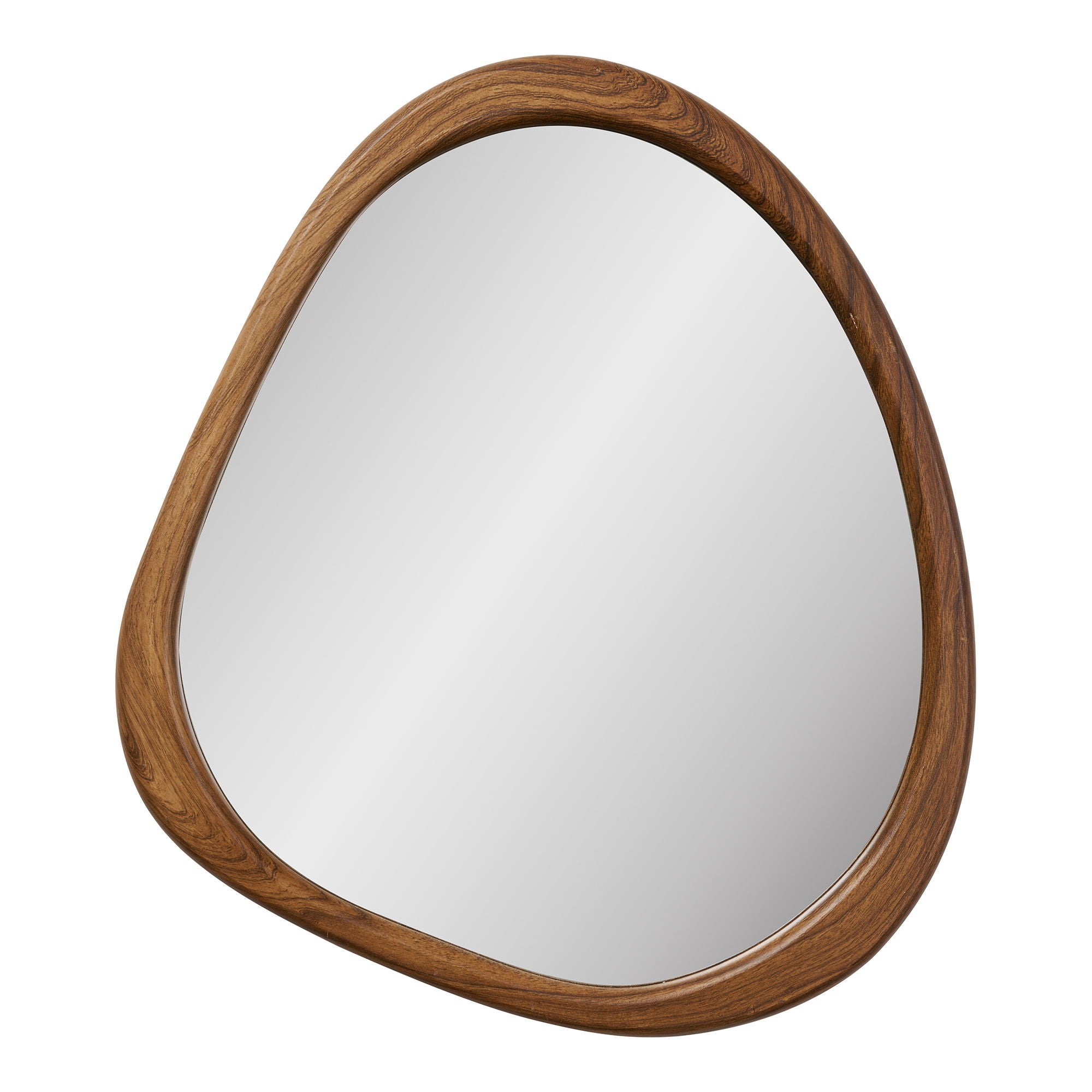 Luxon Mirror - Spiegel, organische Form, Holz Look 44x48 cm