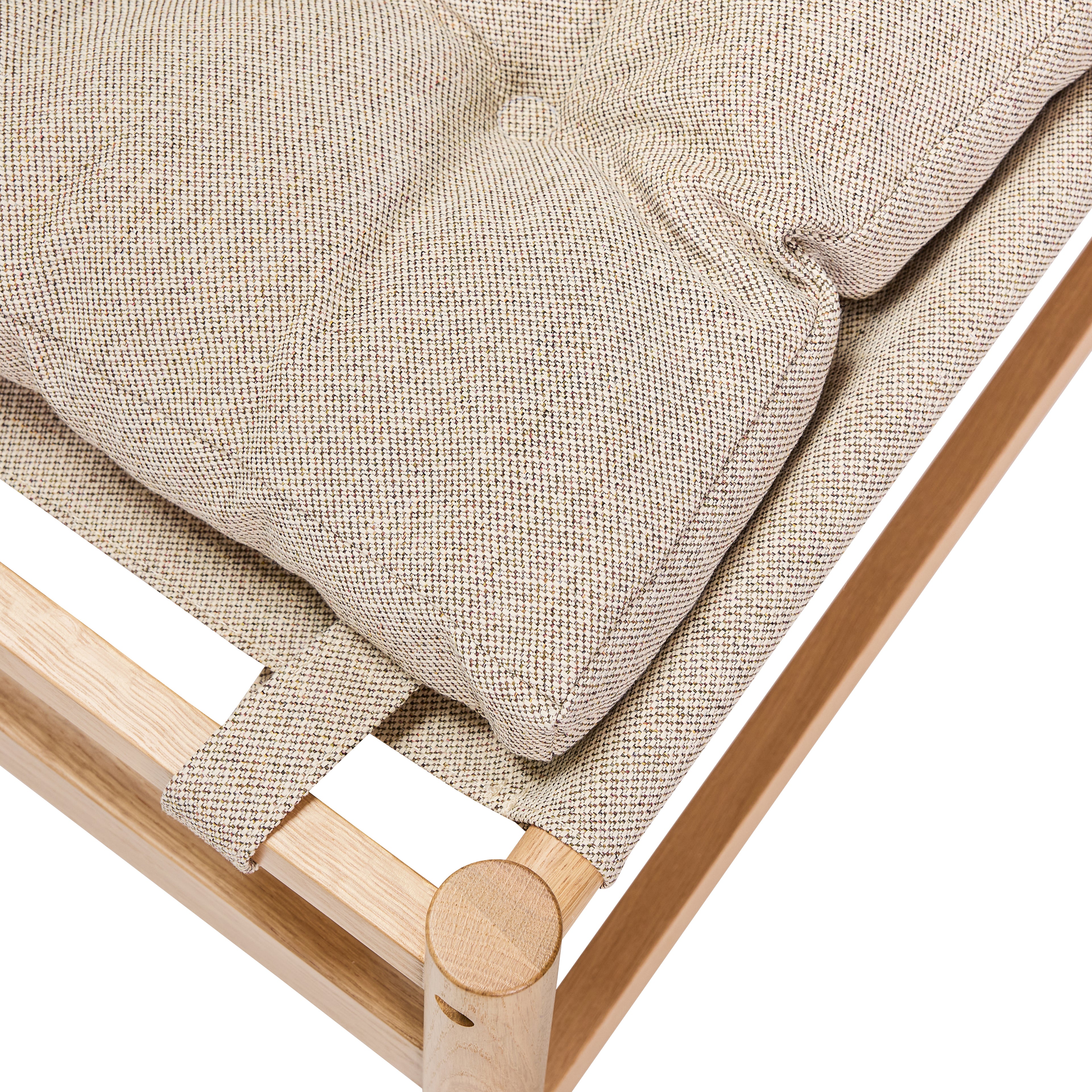 Heritage Sessel/Fußhocker Natur/Beige - 75x72xh82cm, 69x49xh43cm