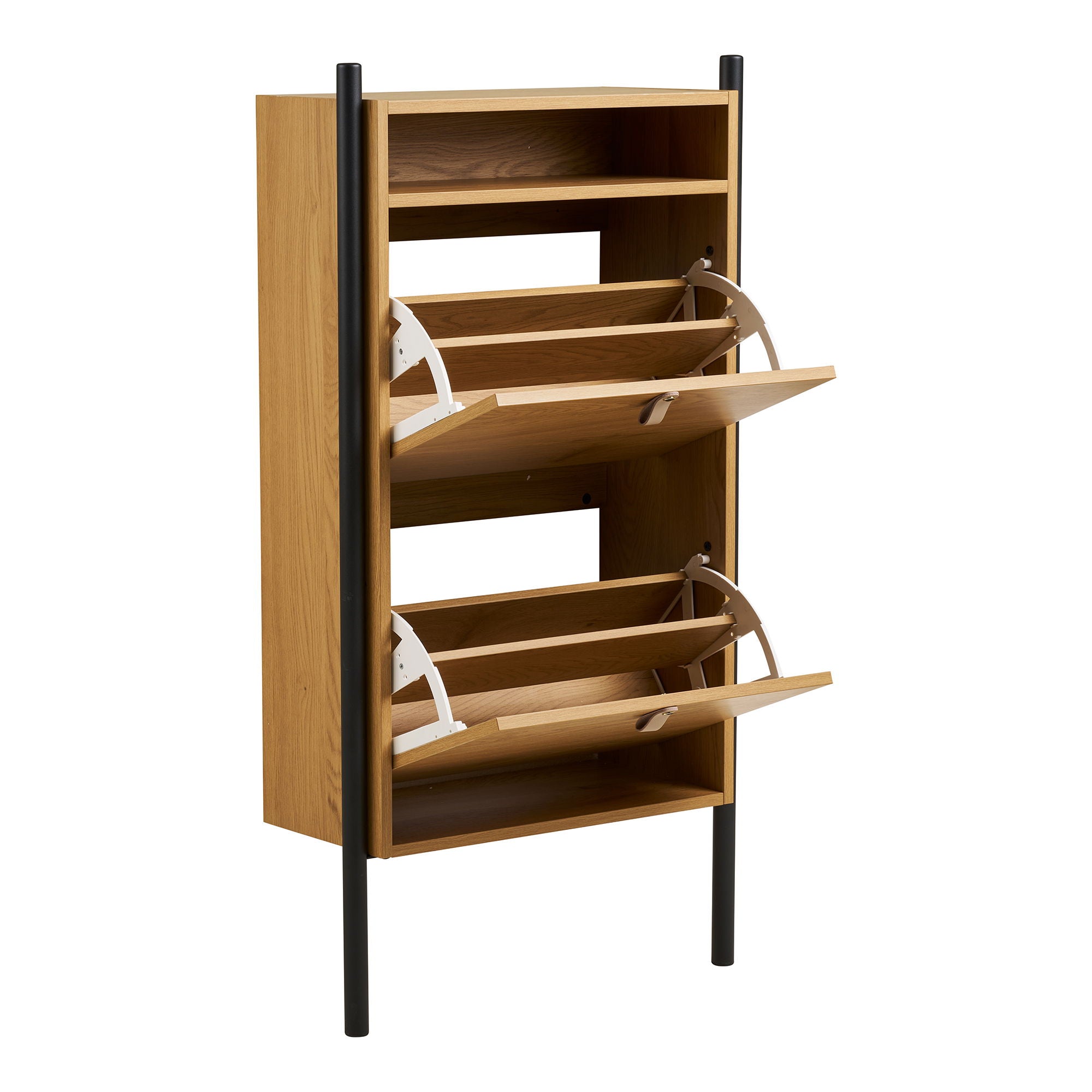 BARCO -Schuhschrank - Schuhschrank, Eichenholz -Look 62x26x118 cm