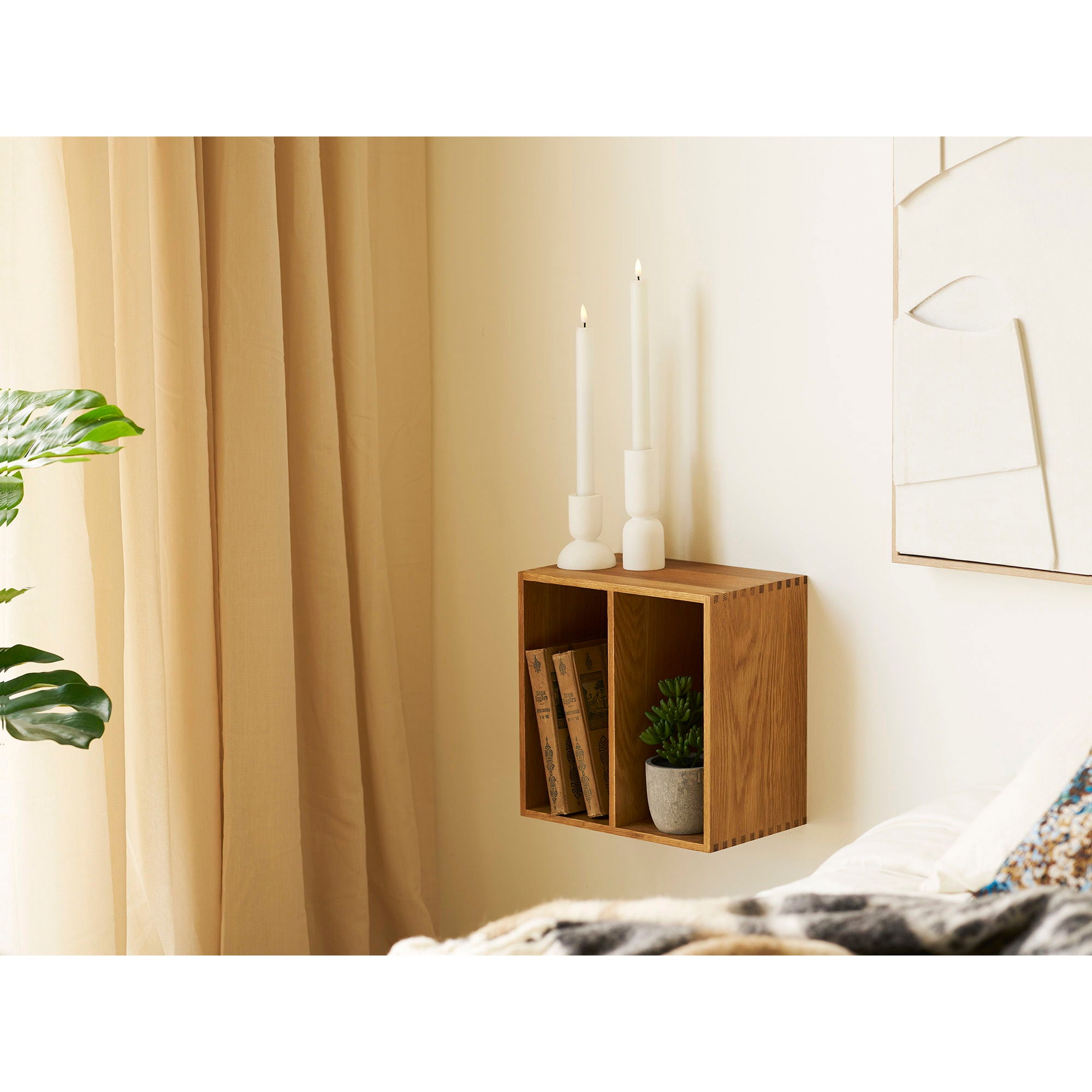 Townsville Wandregal mit vertikalen Fächern - Wandregal mit vertikalen Fächern, Eiche 18x30x30 cm