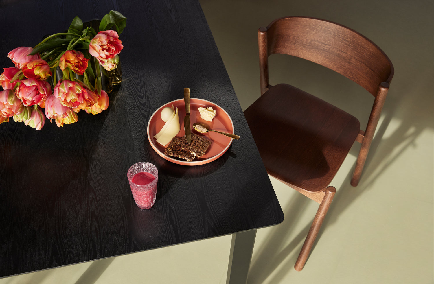 Oblique Esszimmerstuhl Braun - 55x51xh80cm