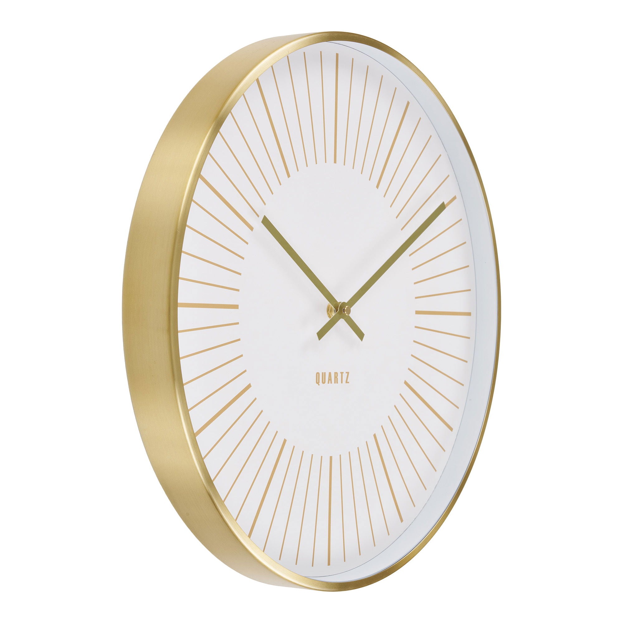 Wanduhr, Aluminium, Gold, still<br>Ø40 cm