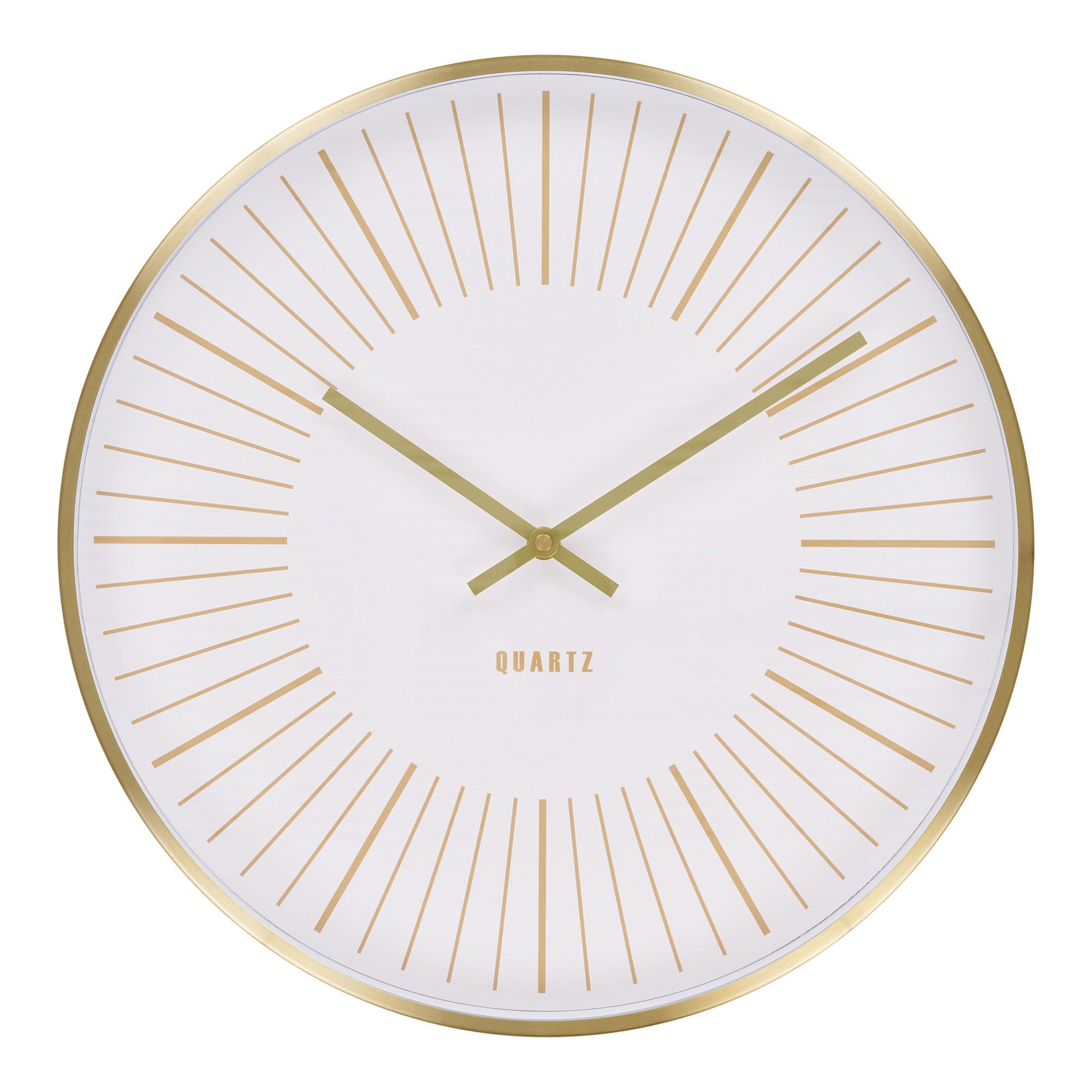 Wanduhr, Aluminium, Gold, still<br>Ø40 cm