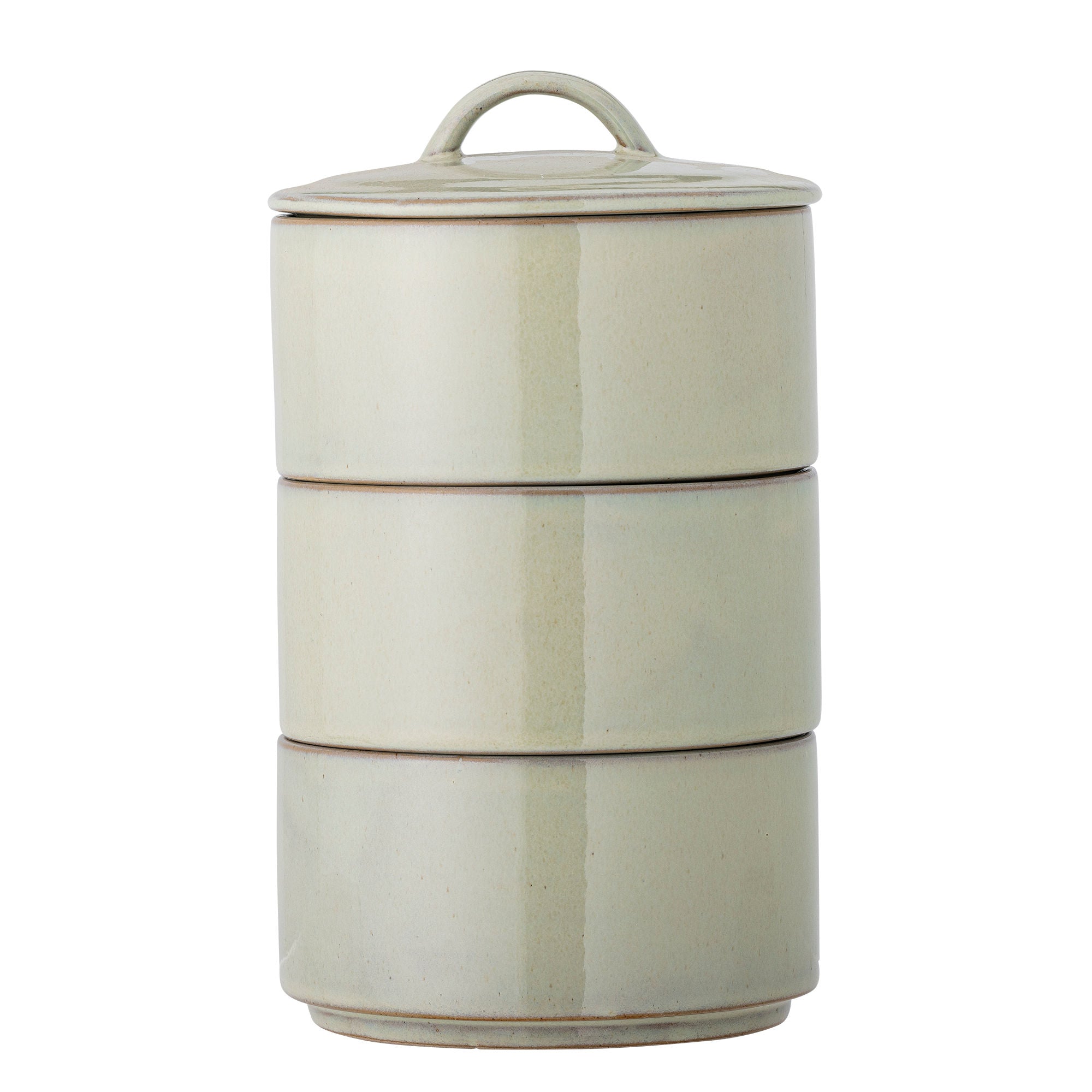 Kreative Kollektion Ebba Pot mit Deckel, Grün, Steinzeug