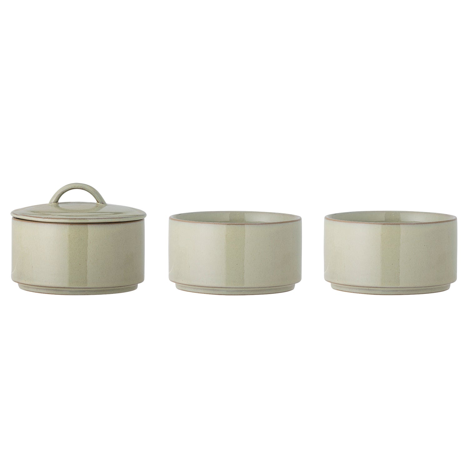 Kreative Kollektion Ebba Pot mit Deckel, Grün, Steinzeug