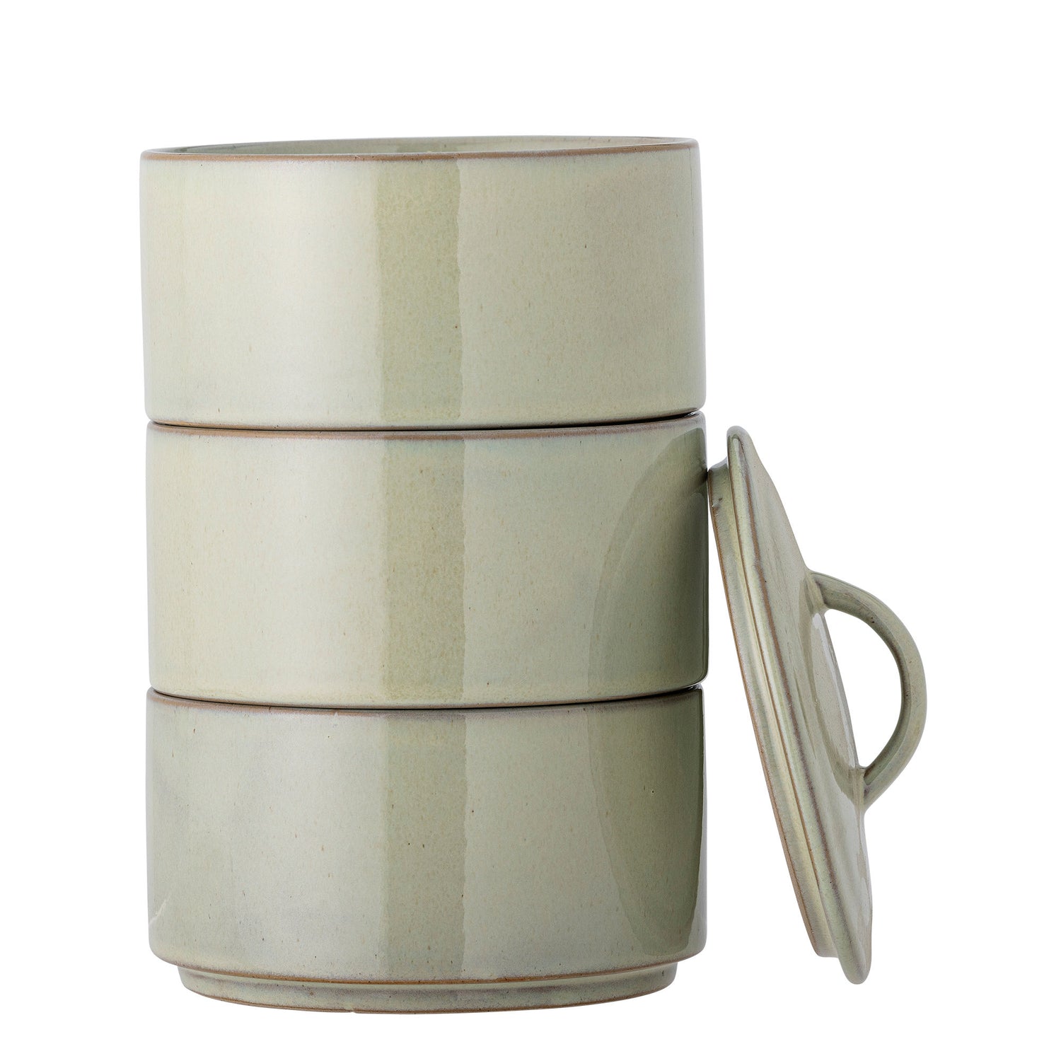 Kreative Kollektion Ebba Pot mit Deckel, Grün, Steinzeug