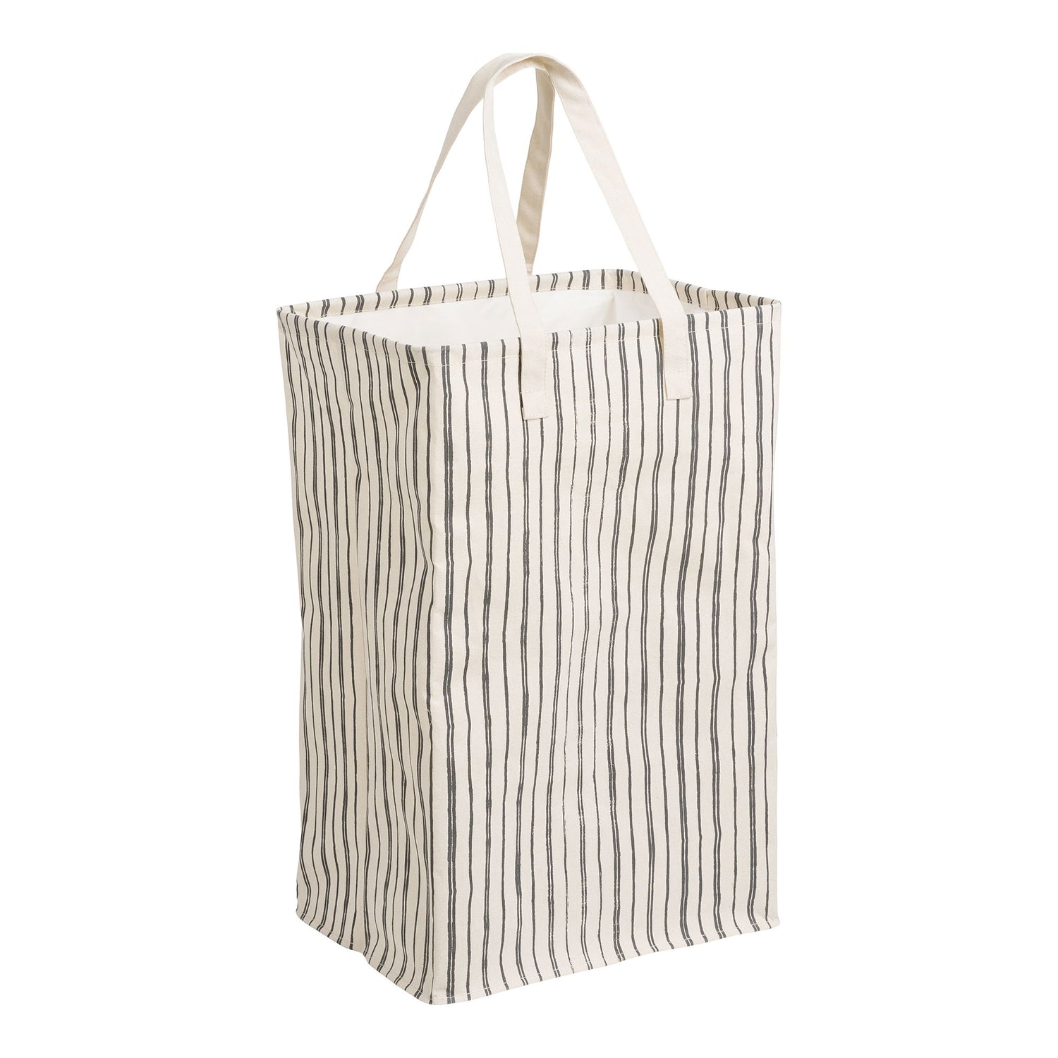 Argos Wäschereikorb - Waschkorb, Stoff, beige/schwarz 38x28x58 cm
