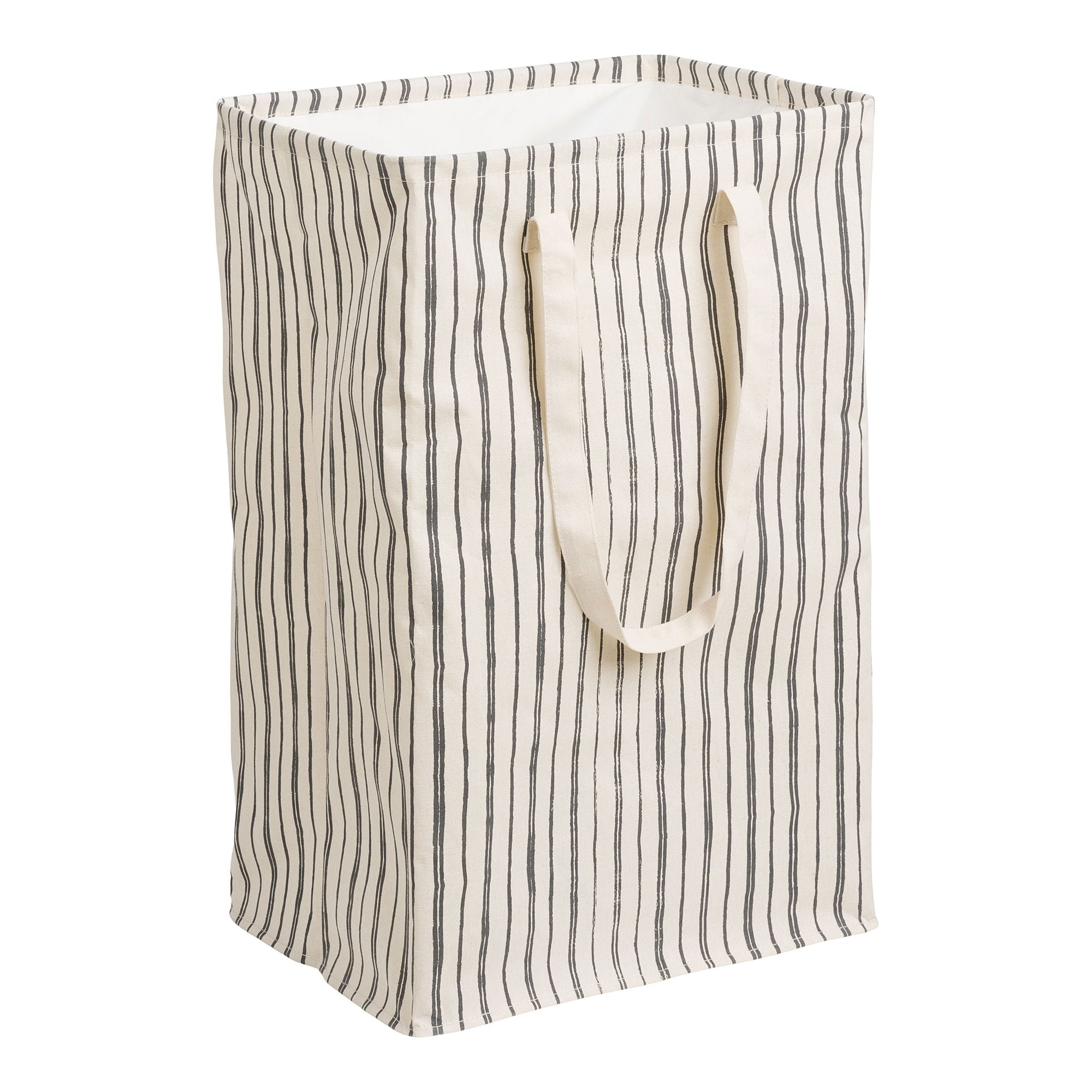 Argos Wäschereikorb - Waschkorb, Stoff, beige/schwarz 38x28x58 cm