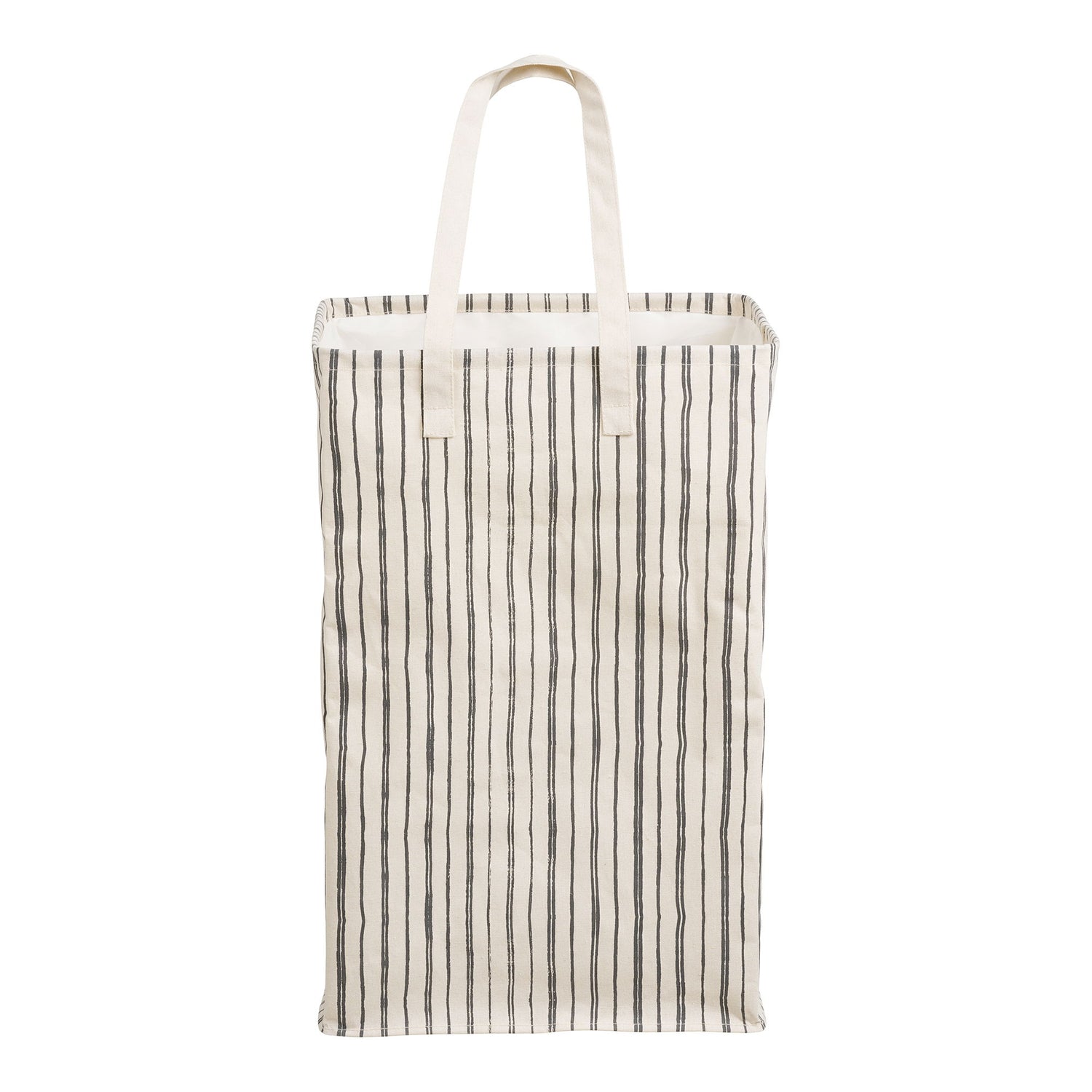 Argos Wäschereikorb - Waschkorb, Stoff, beige/schwarz 38x28x58 cm