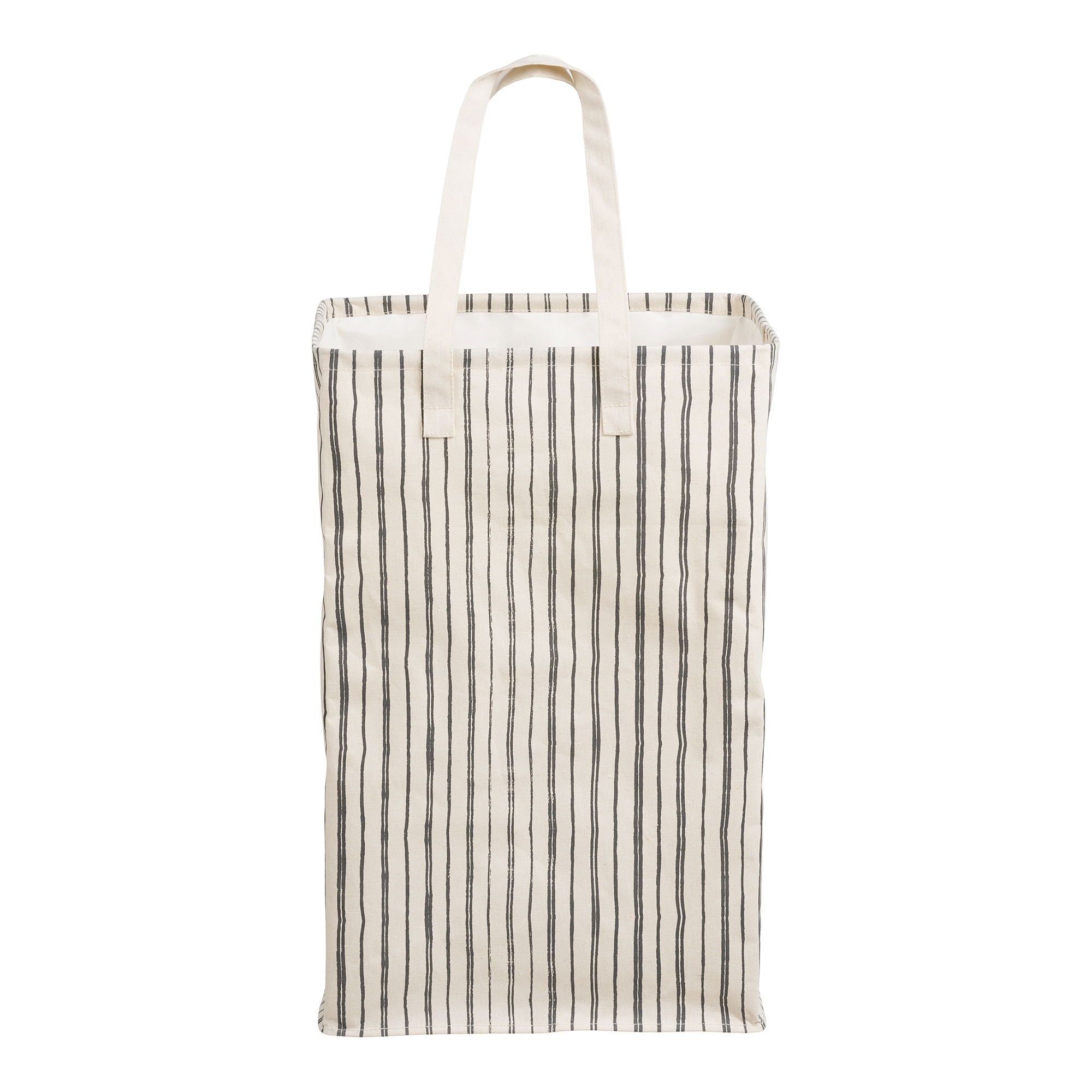 Argos Wäschereikorb - Waschkorb, Stoff, beige/schwarz 38x28x58 cm
