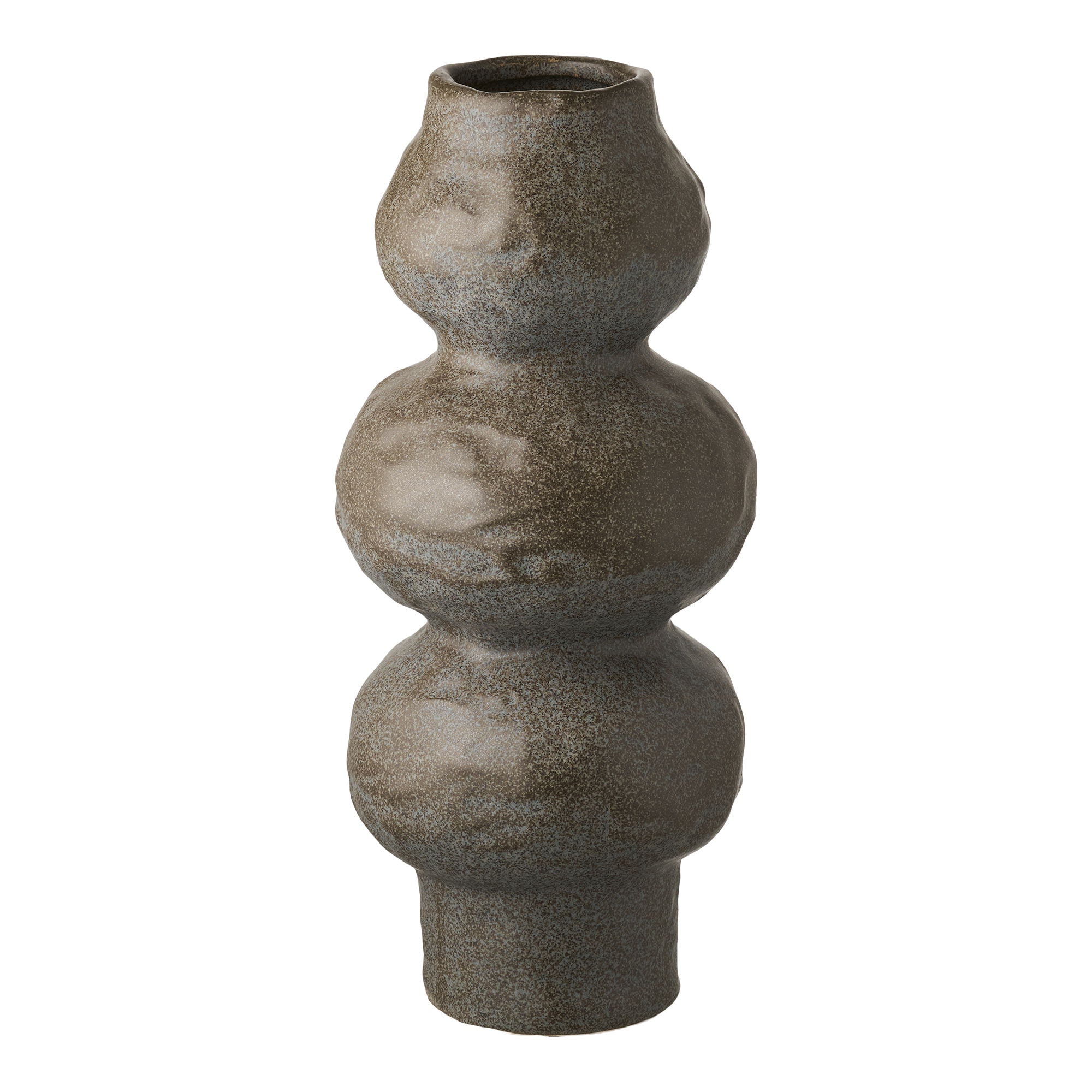 Vase - Vase, Keramik, dunkelgrau Ø14.5x33,5 cm