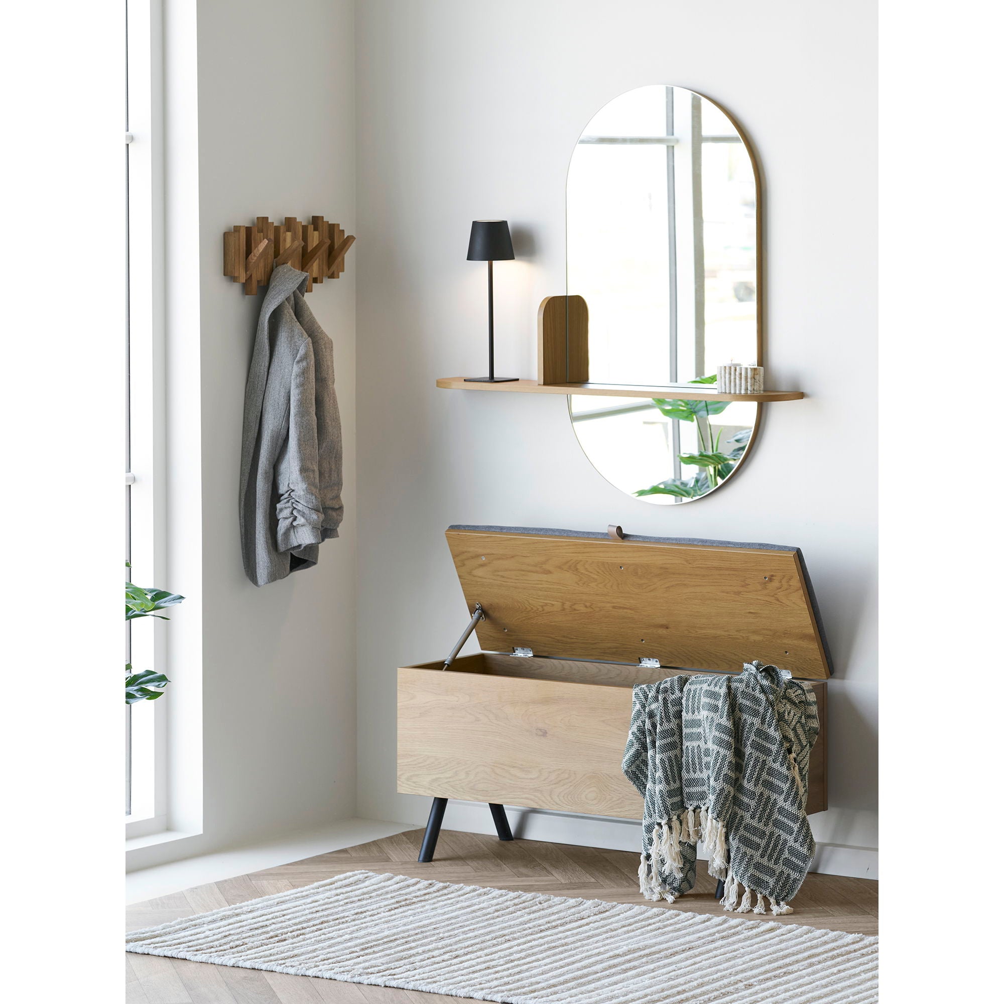 Caltra Hooks - Hooks, Eiche, Natur 3x40x18 cm