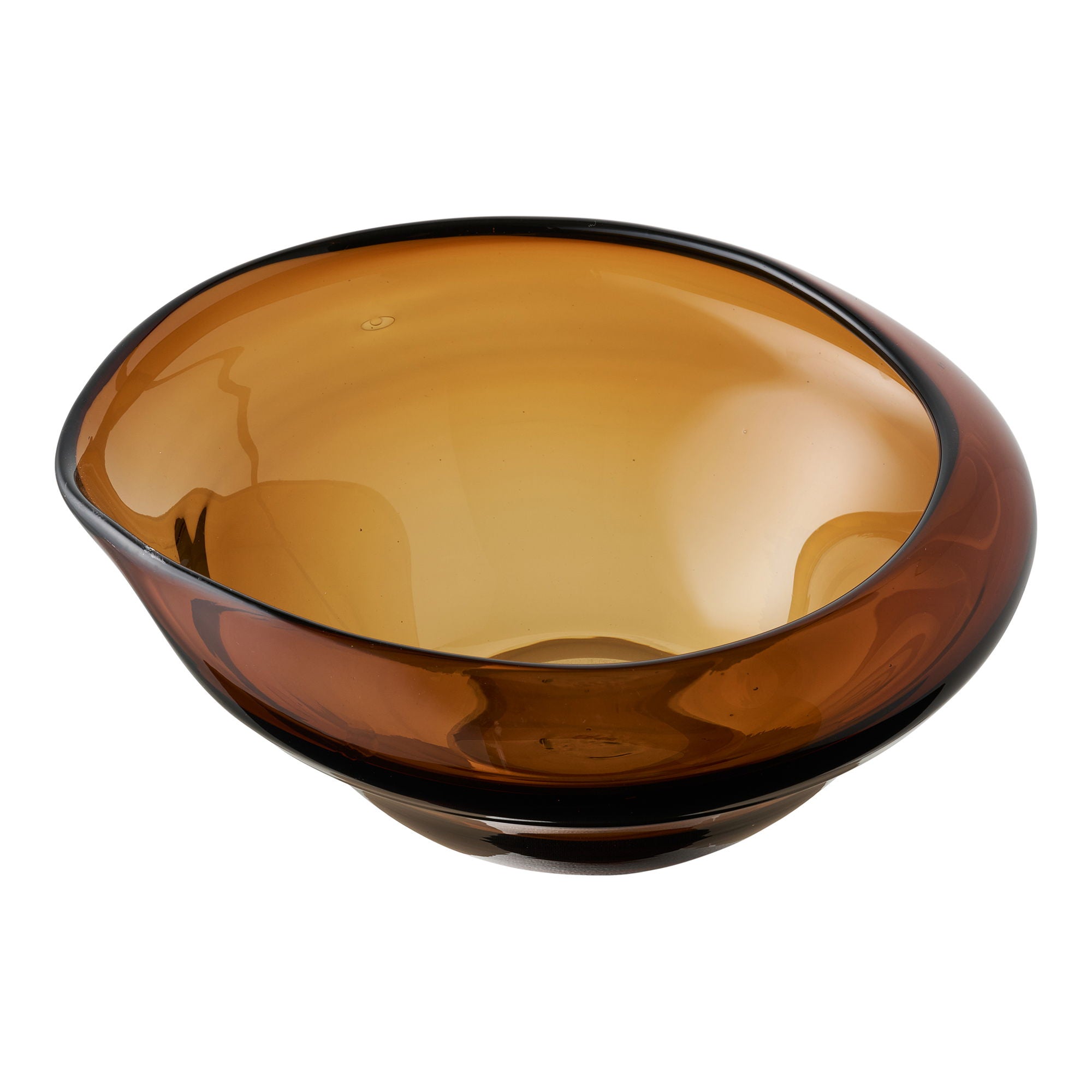 Schüssel - Schüssel, Mundglas, geräuchert braun 29x26x11 cm