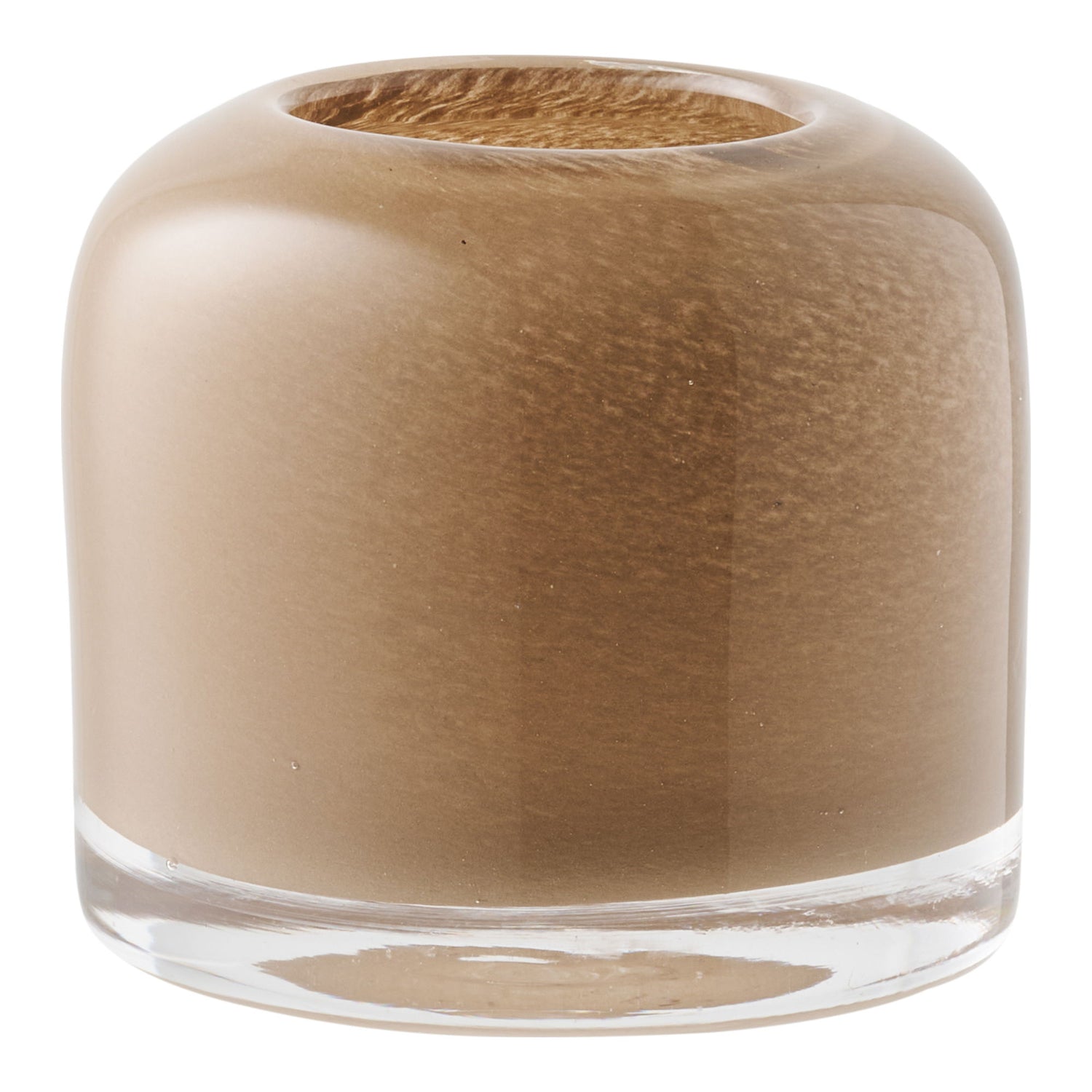 Candlestick - Candlestick, Mundglas, braun Ø8x7,5 cm