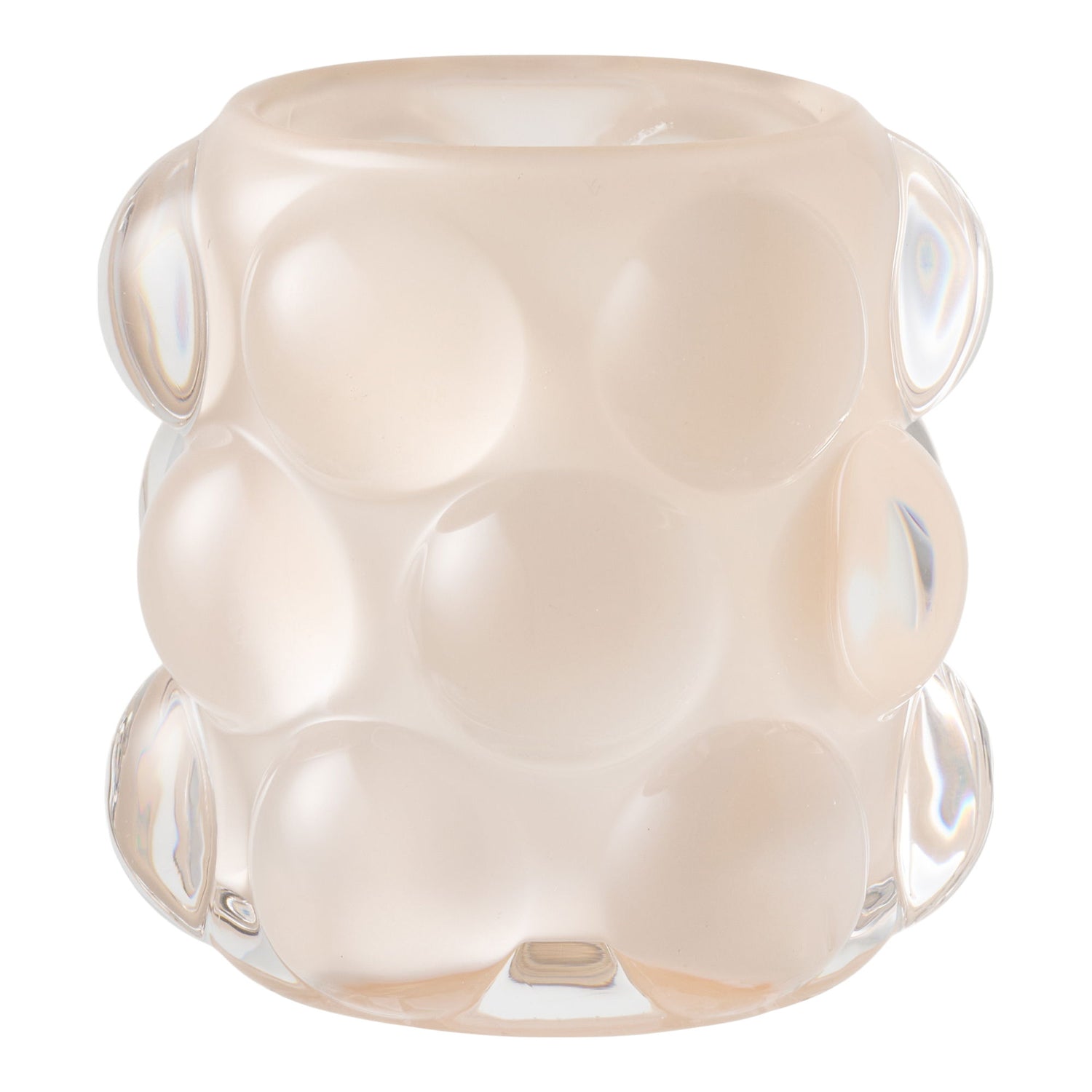 Candlestick - Candlestick, Glas, Beige/Green Set von 2