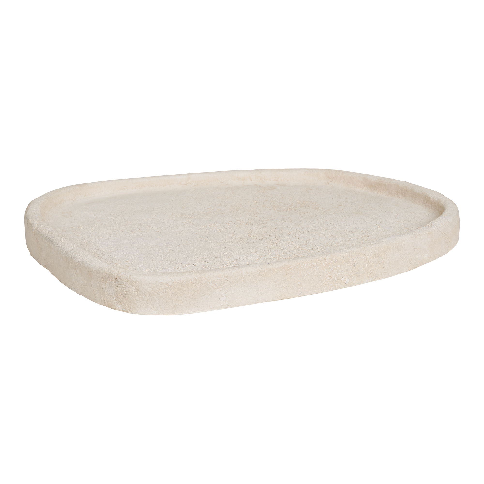 Tablett - Tablett, Zement, Beige 35x30x2,5 cm