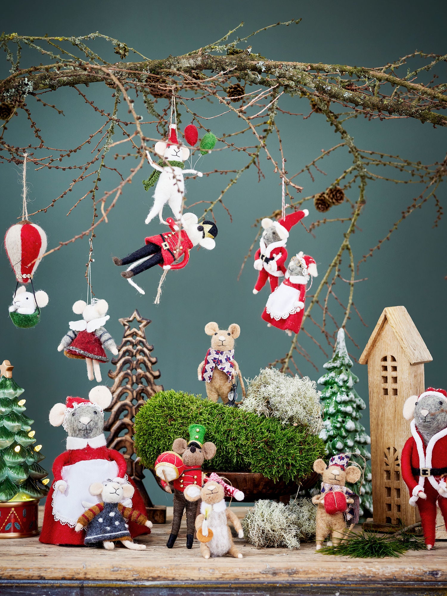 Bloomingville Peo Ornament, braun, Wolle