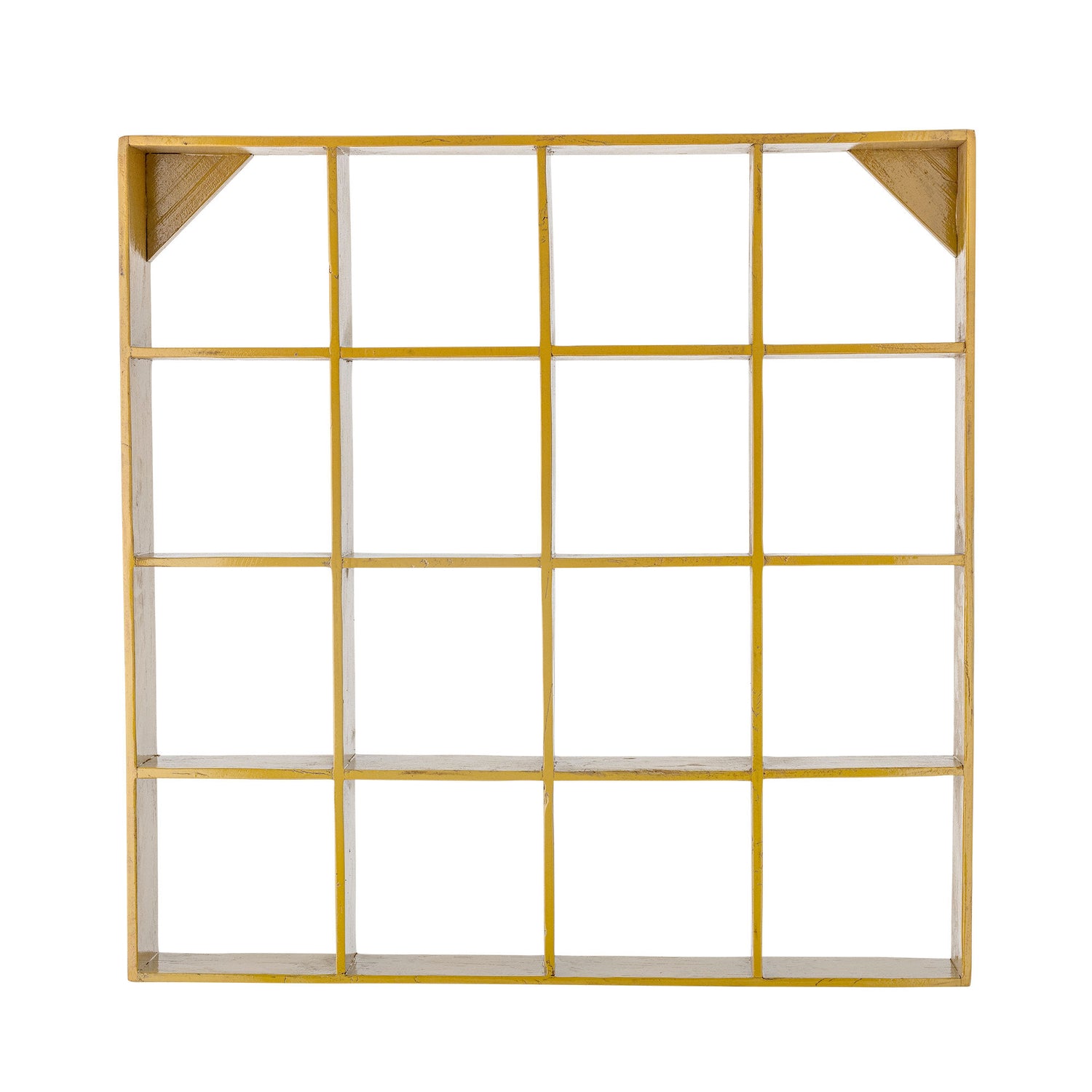 Kreative Kollektion Bekka Regal, Gelb, recyceltes Holz