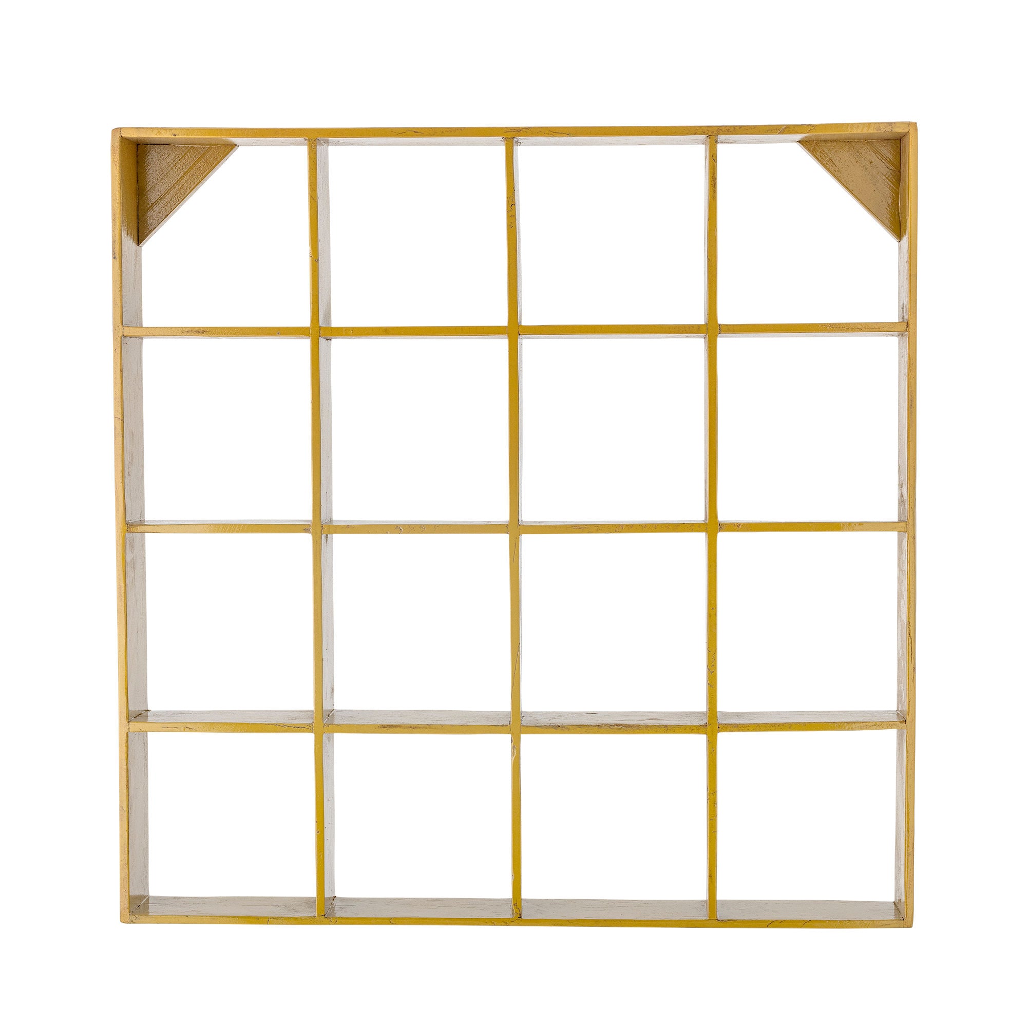 Kreative Kollektion Bekka Regal, Gelb, recyceltes Holz