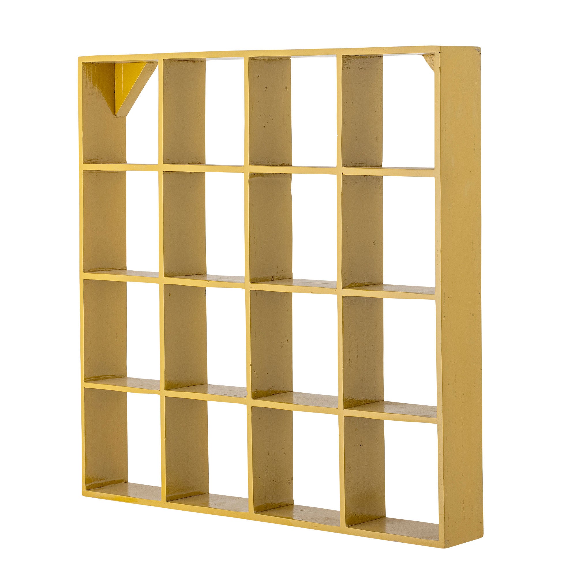 Kreative Kollektion Bekka Regal, Gelb, recyceltes Holz