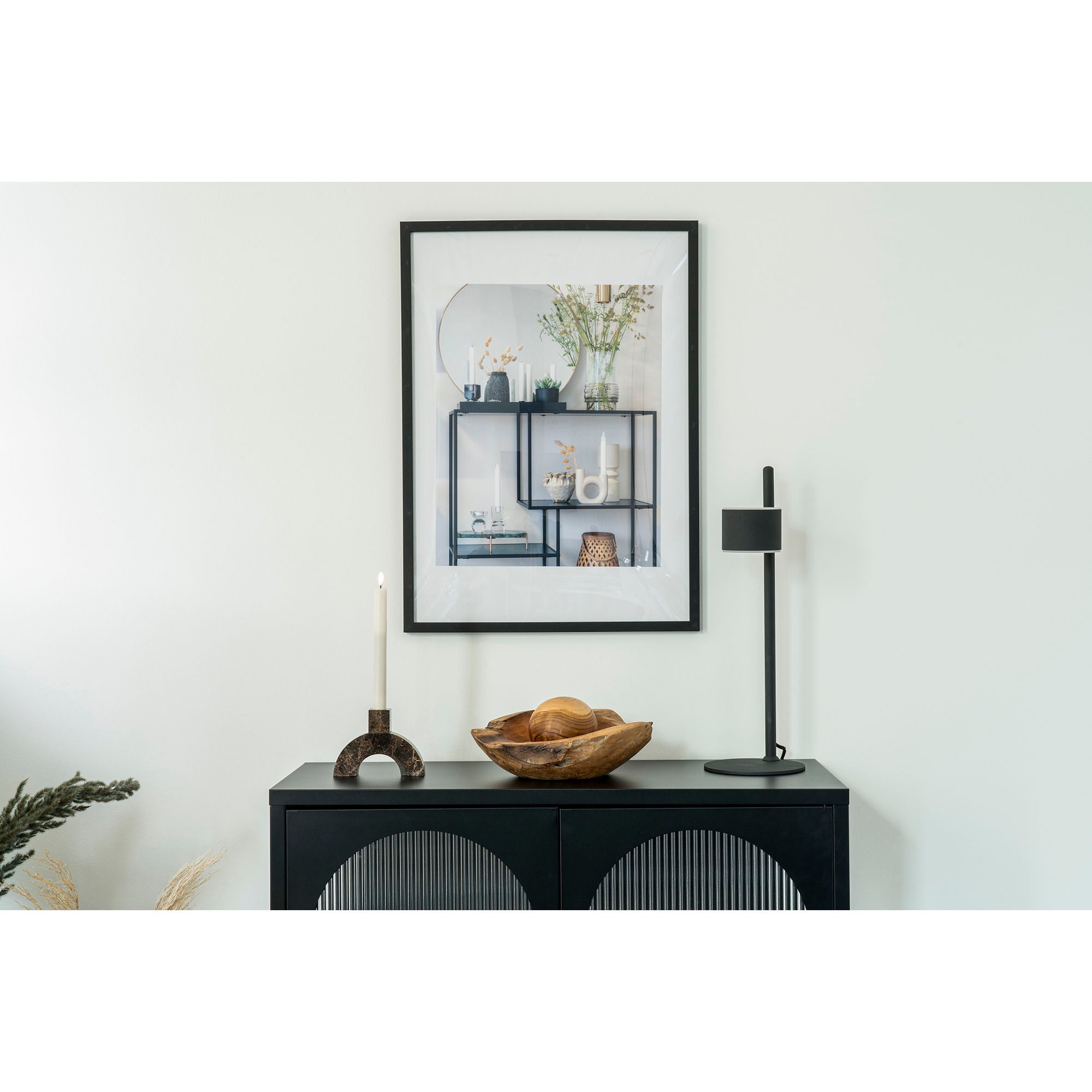 Marbella Frame Display - Frame Display, 7 PCs. Schwarz und 8 PCs. Natur 50x70 cm