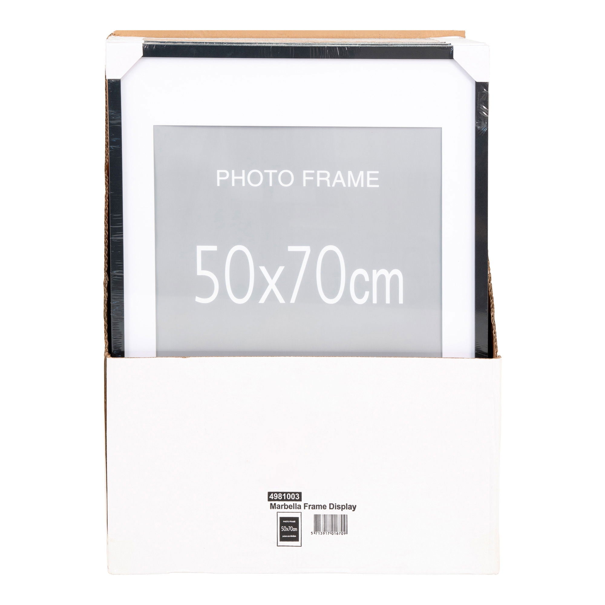 Marbella Frame Display - Frame Display, 7 PCs. Schwarz und 8 PCs. Natur 50x70 cm