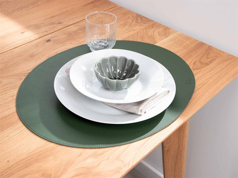 Oval Cover Serviette // grüne pu - weich