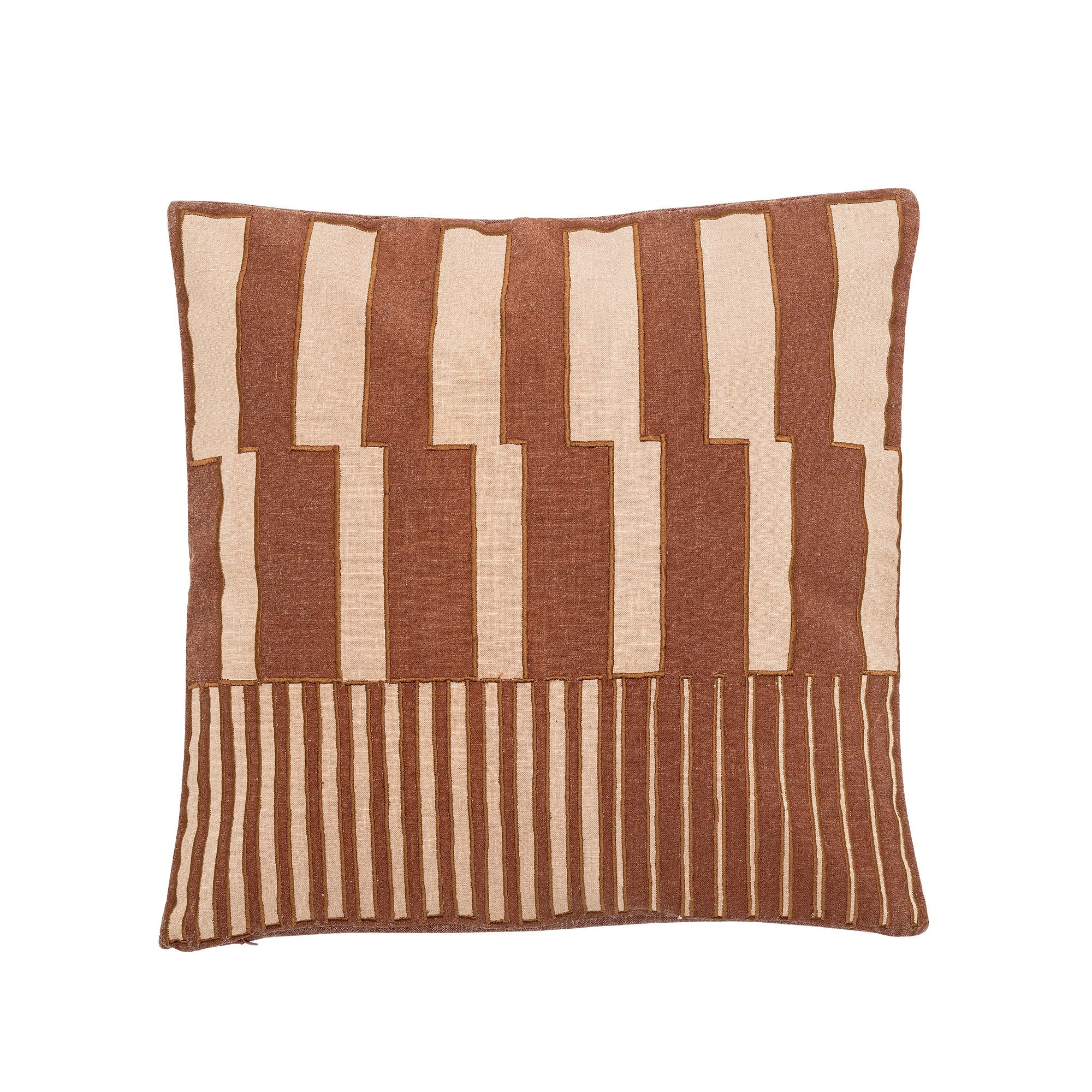 Bloomingville Cowes Kissen, Braun, Baumwolle Oeko-Tex®