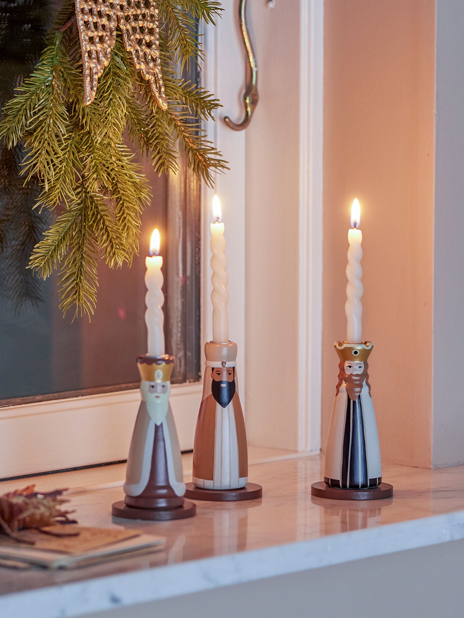 Bloomingville Betie Candlestick, Nature, FSC®100%, Buche