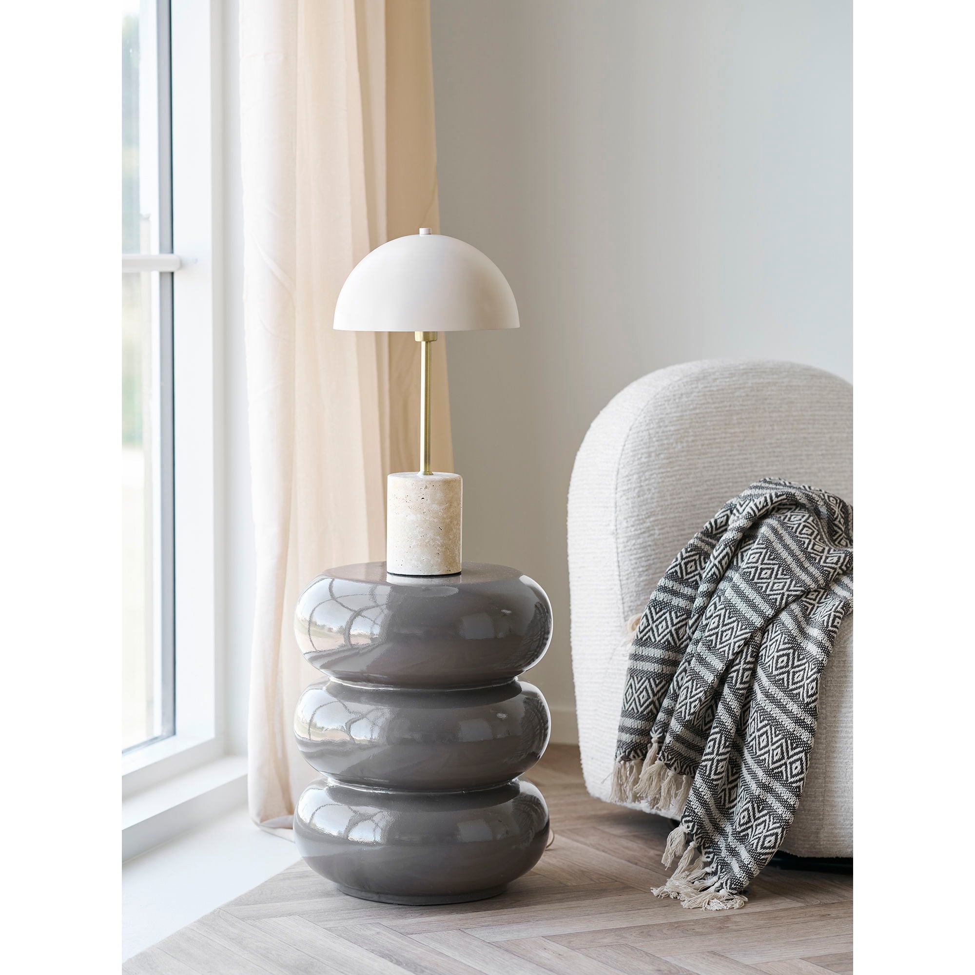 Sheffield Tischlampe - Lampe, Marmor/Metall
