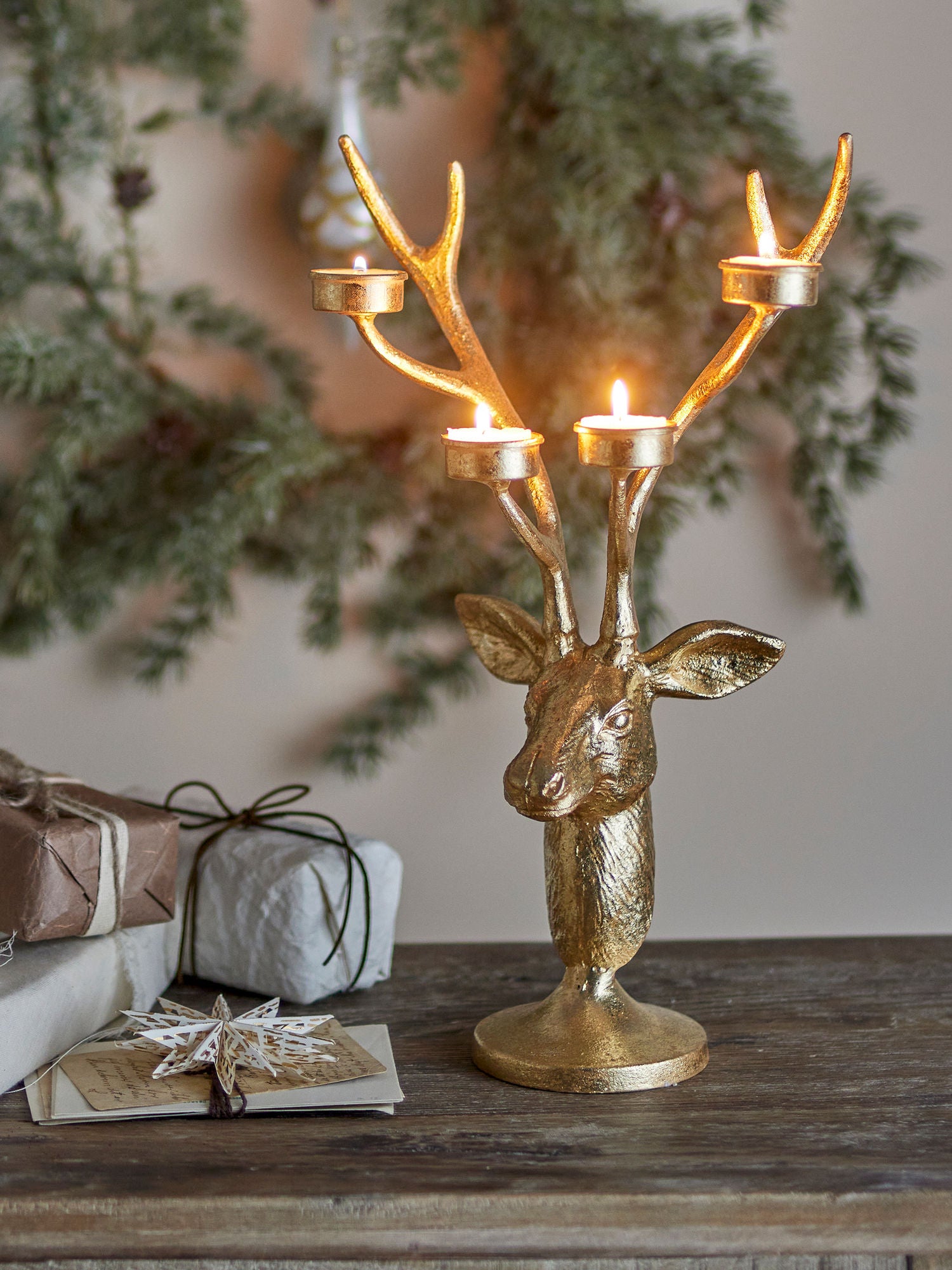 Bloomingville Kanei FyrfadStage, Gold, Metall