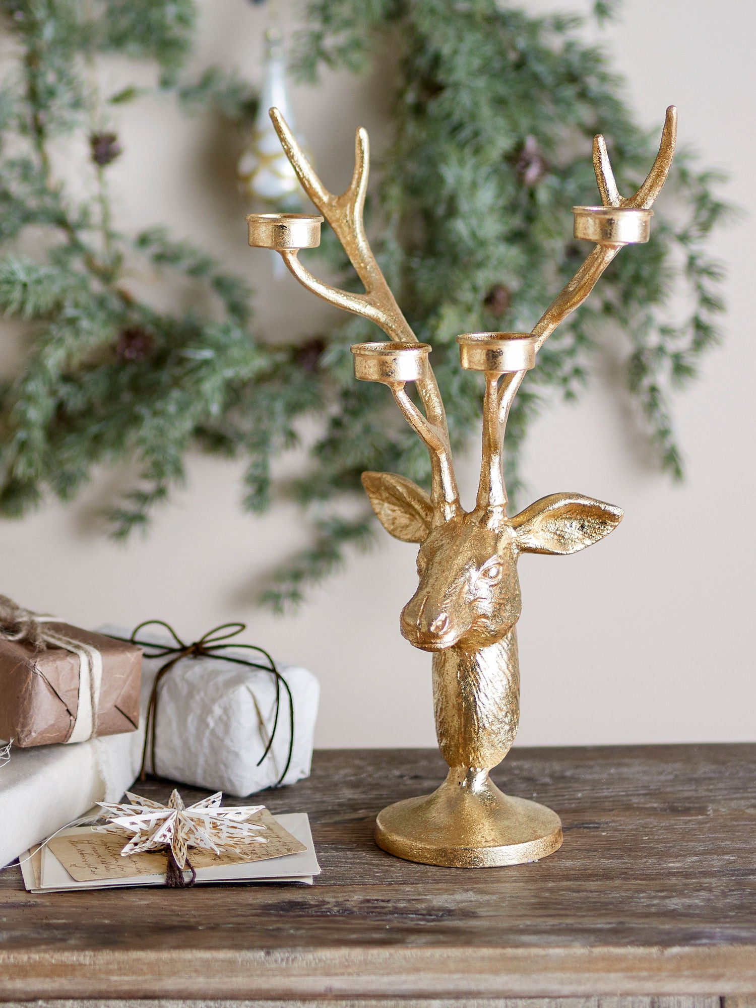 Bloomingville Kanei FyrfadStage, Gold, Metall