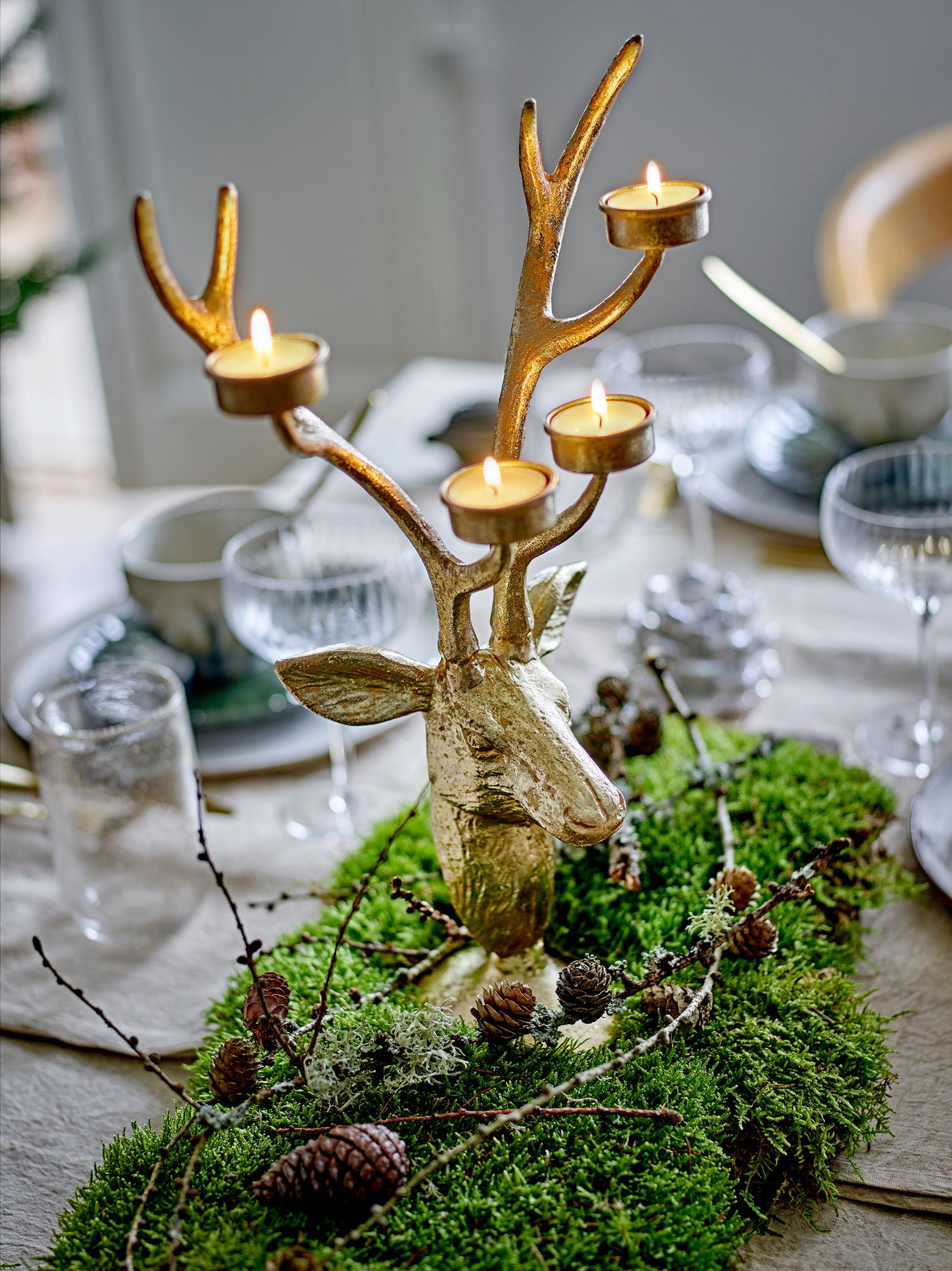 Bloomingville Kanei FyrfadStage, Gold, Metall