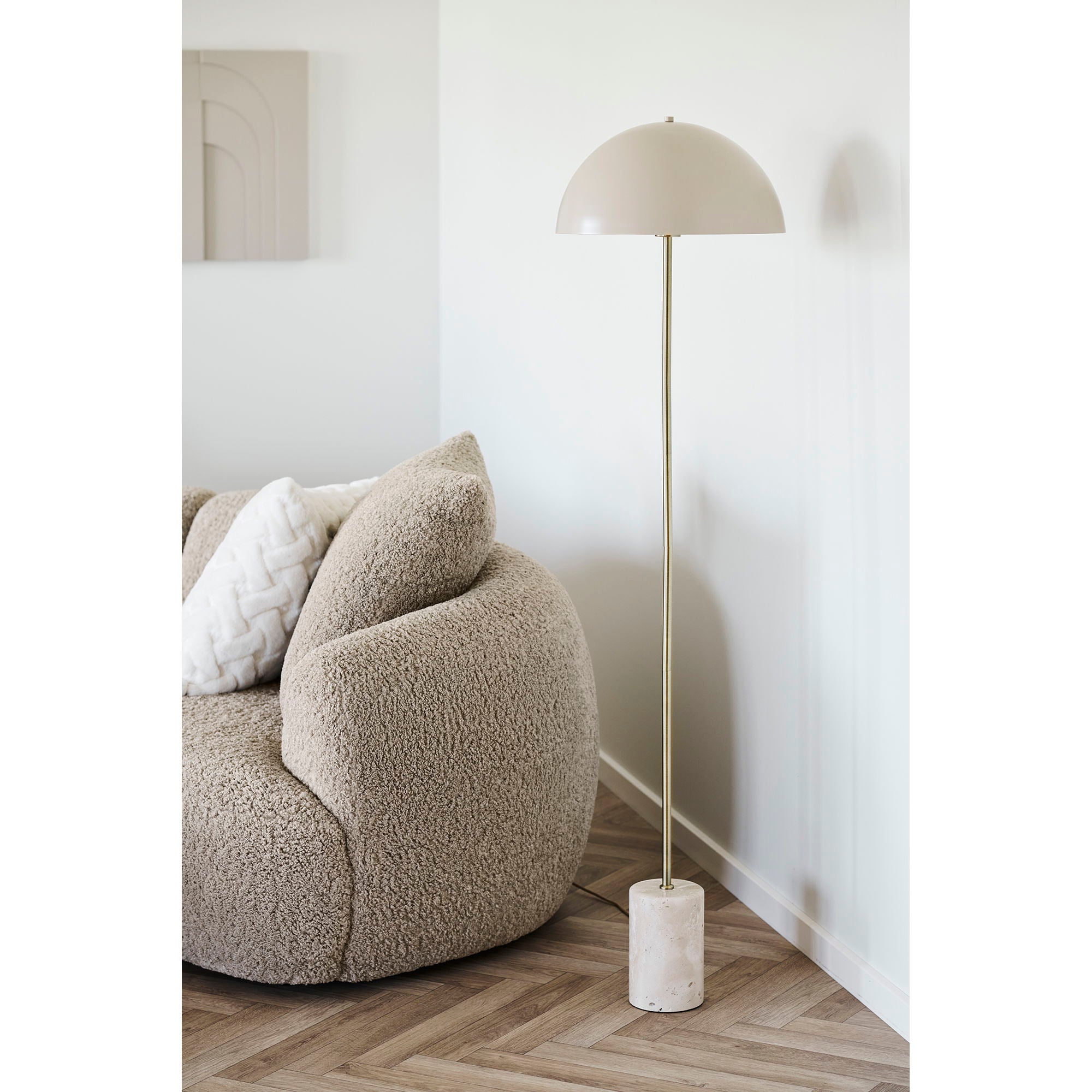Sheffield Stofflampe - Lampe, Marmor/Metall