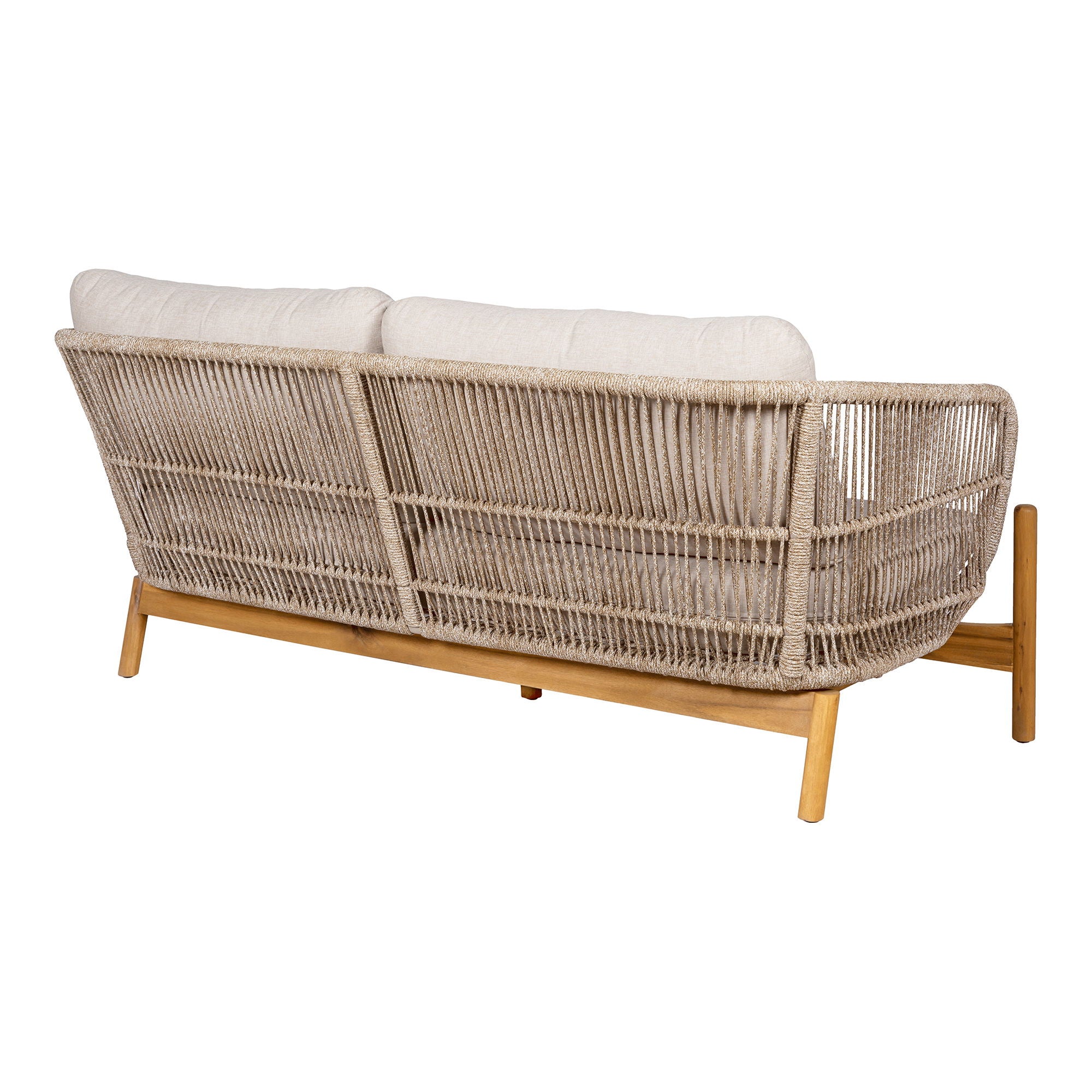 Lounge -Sofa, Akazie, Beige, inkl. Kissen