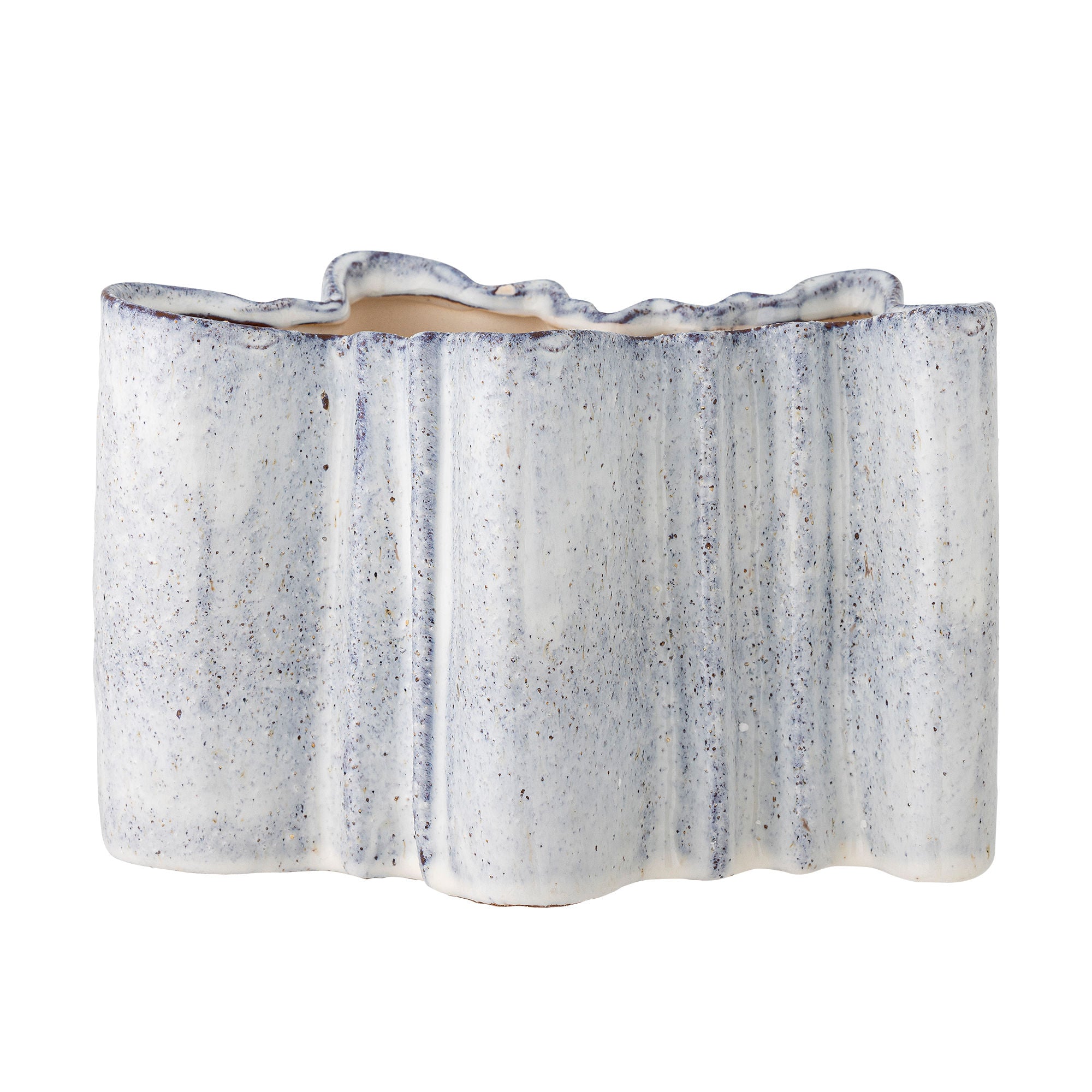 Bloomingville Lindae Vase, Blau, Steinzeug