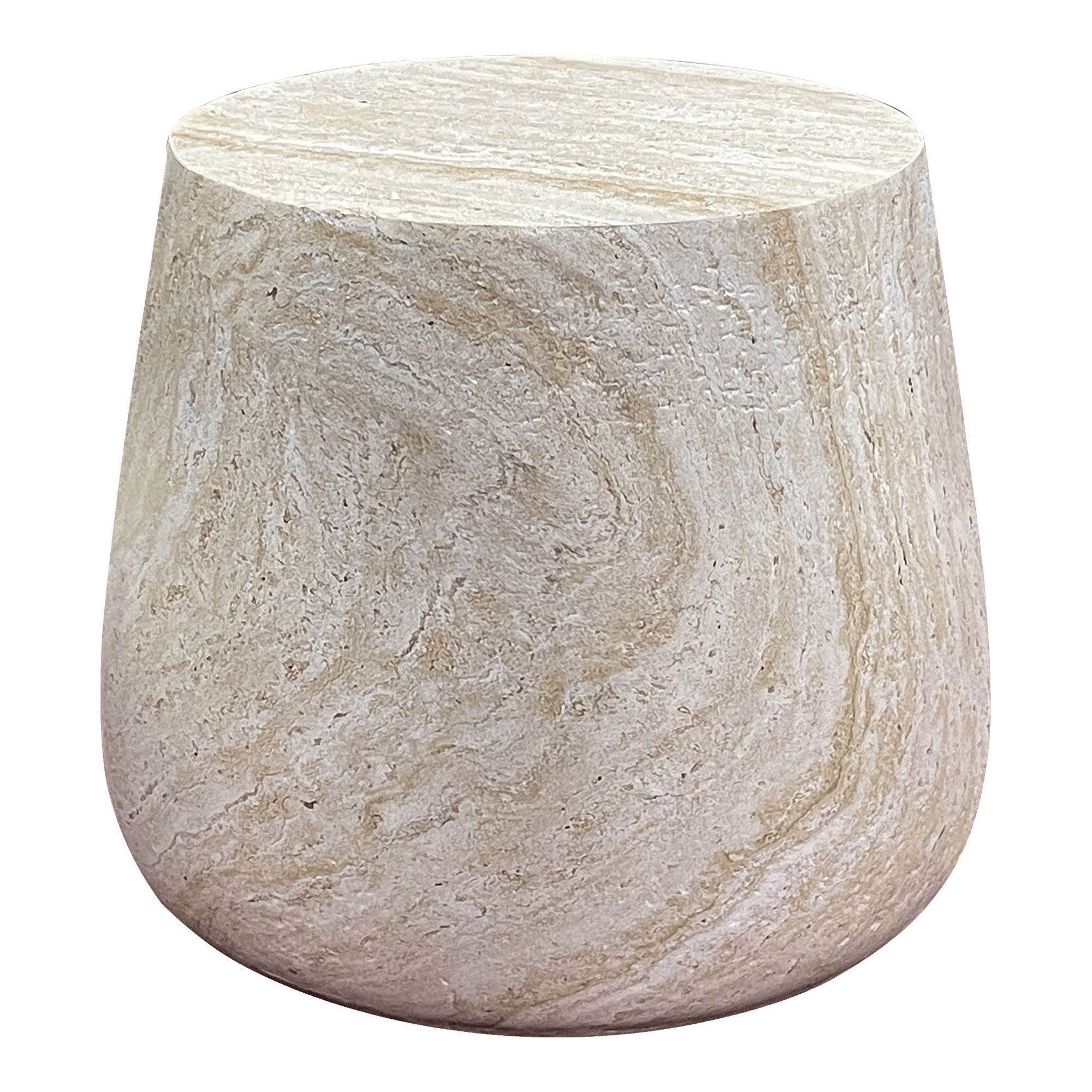 Seitentisch, Faserton, Natur<br>Ø47.5x41 cm