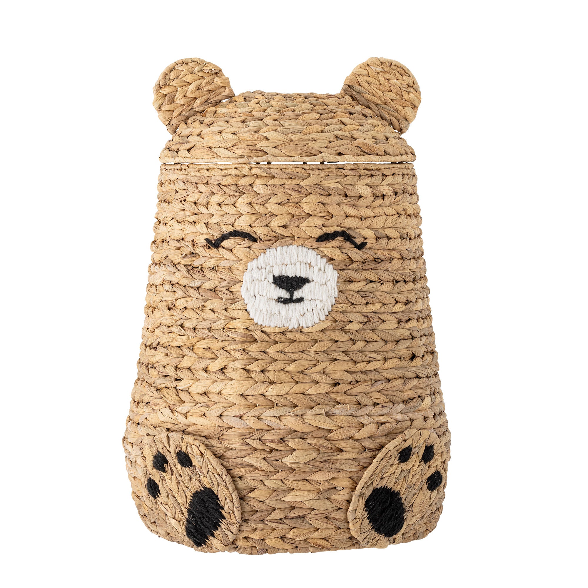 Bloomingville MINI Timone Korb mit Deckel, Natur, Wasserhyazinthe